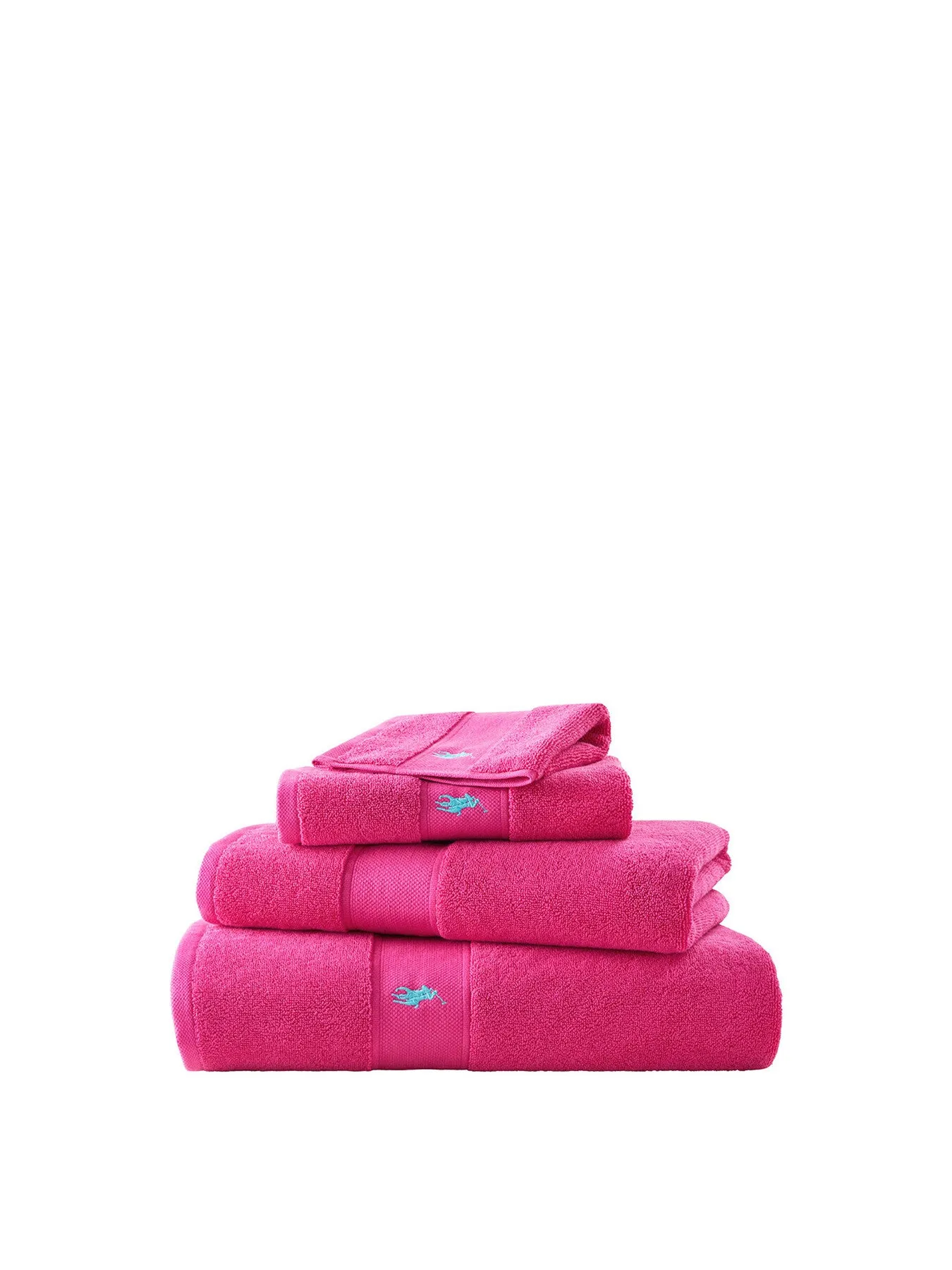 Face Cloth with Embroidered Logo - Sky Pink