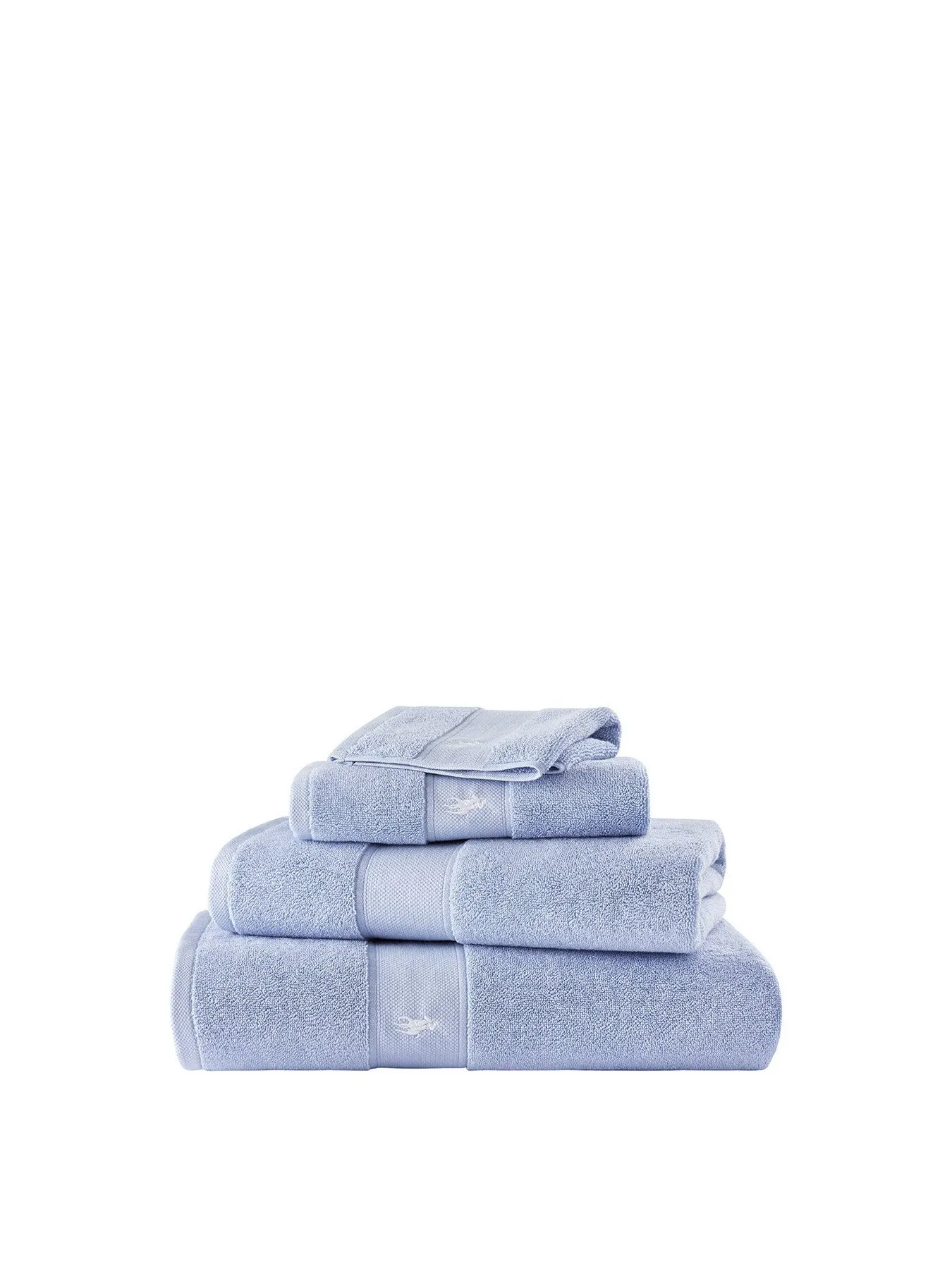 Face Cloth with Polo Player Design - Blue