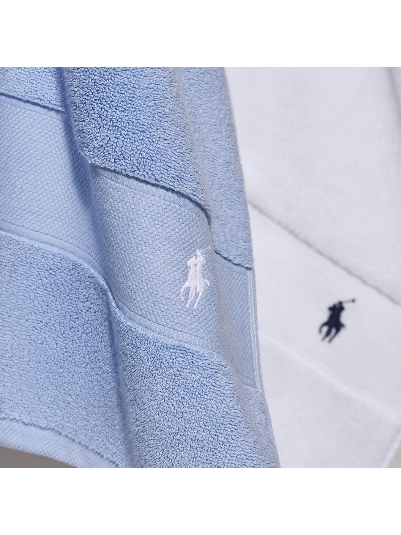 Face Cloth with Polo Player Design - Blue