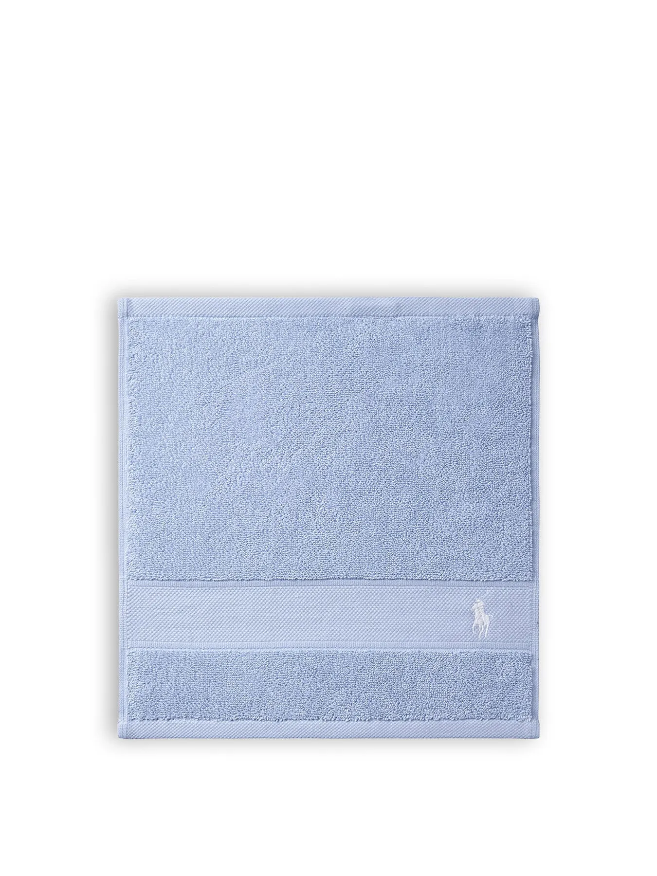 Face Cloth with Polo Player Design - Blue image