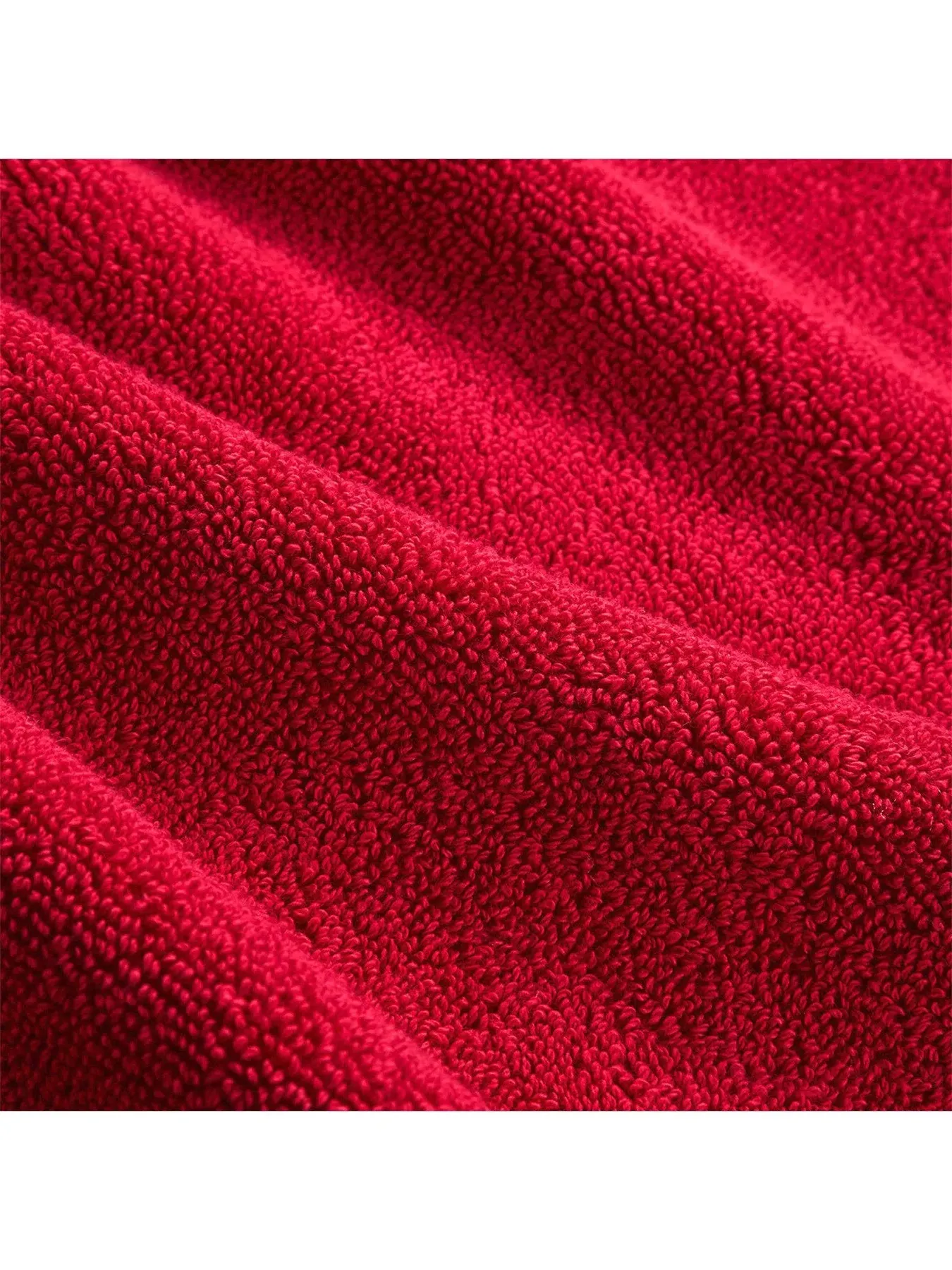 Guest Towel with Embroidered Logo - Red
