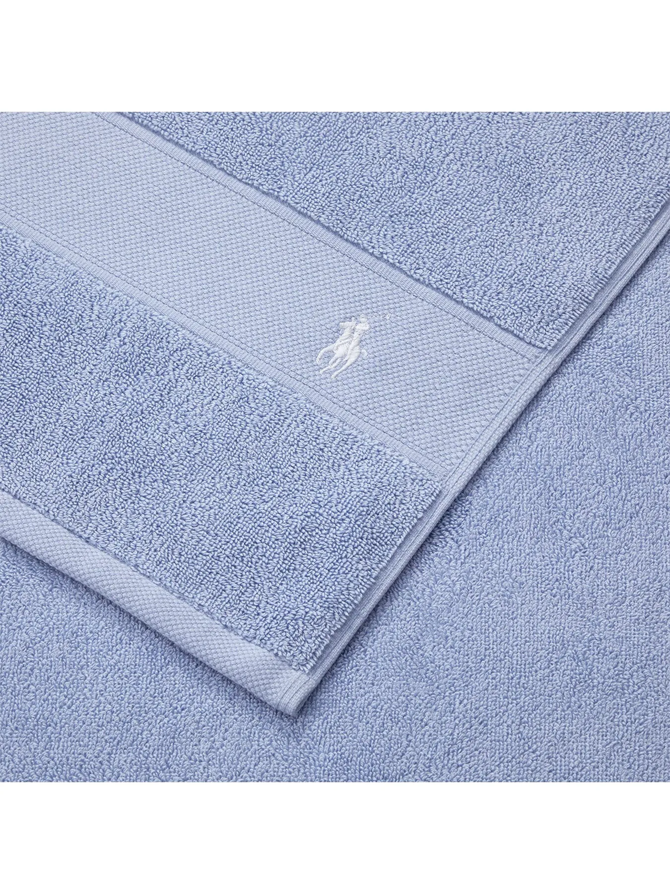 Guest Towel with Embroidery - Blue, Cotton