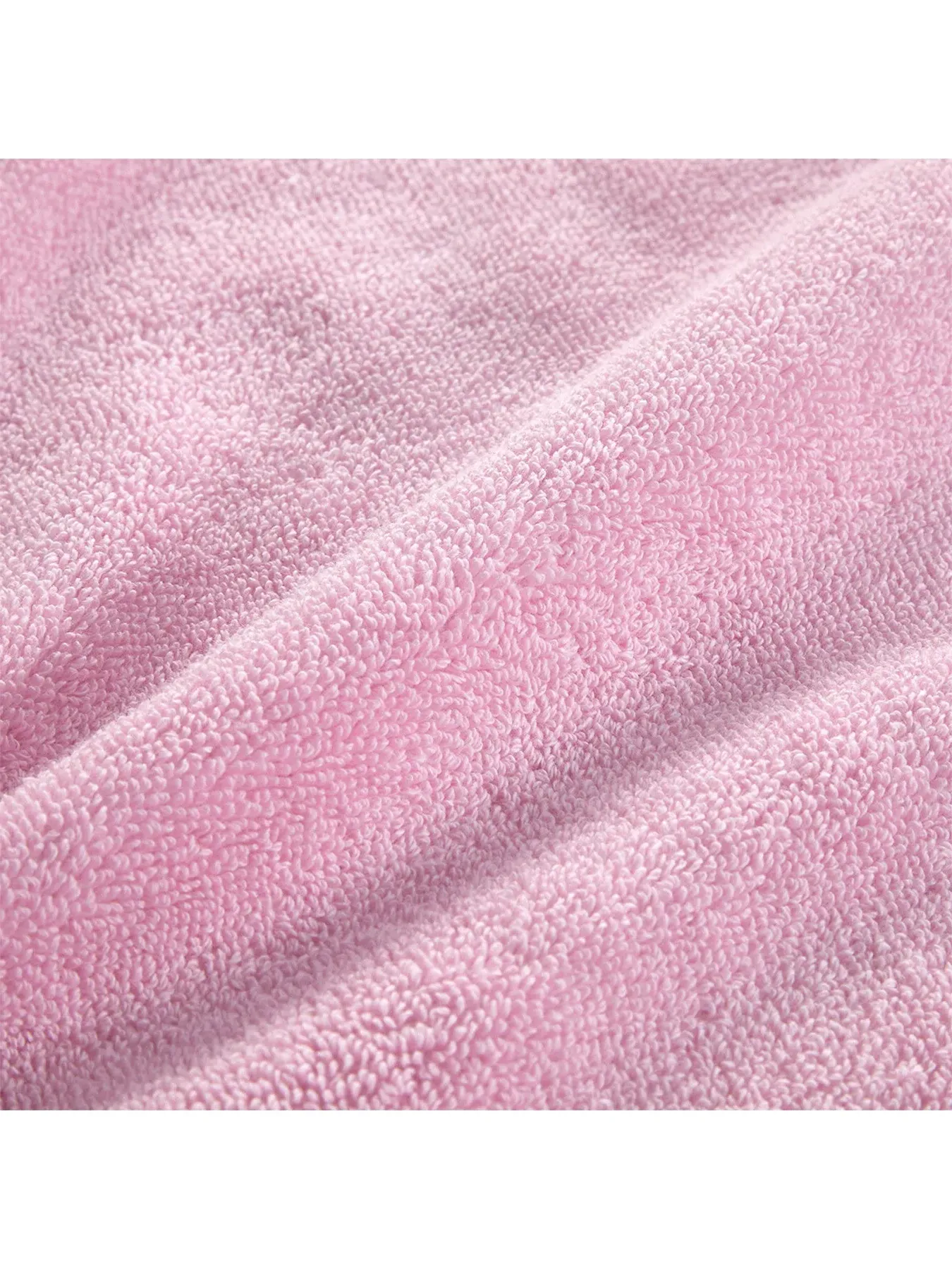 Hand Towel with Embroidered Logo - Pink, Cotton