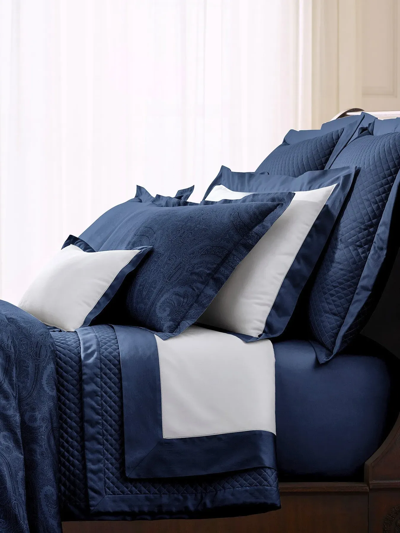 King Size Duvet Cover - Navy, Cotton image
