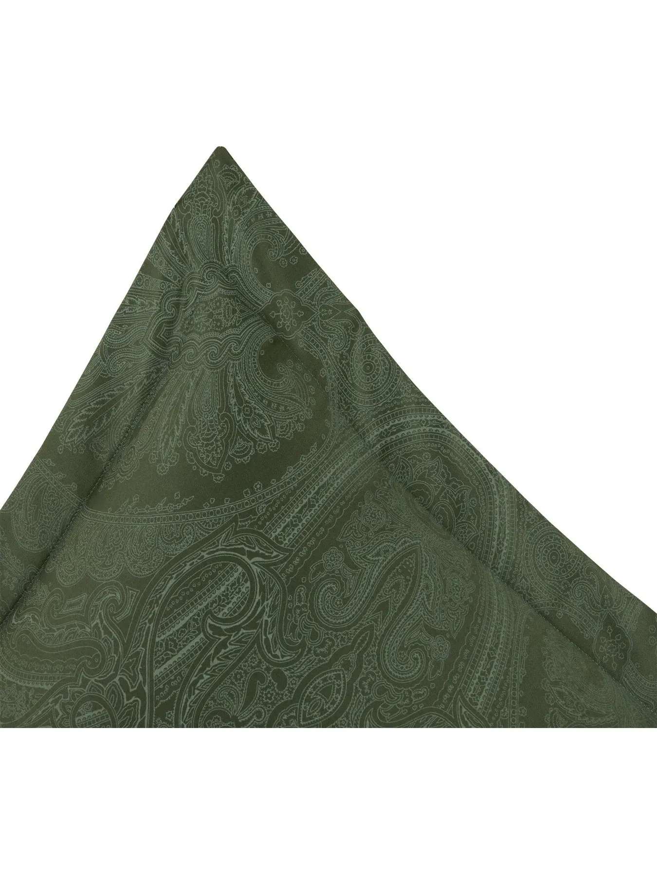Oxford Pillowcase with Paisley Print - Green, Linen