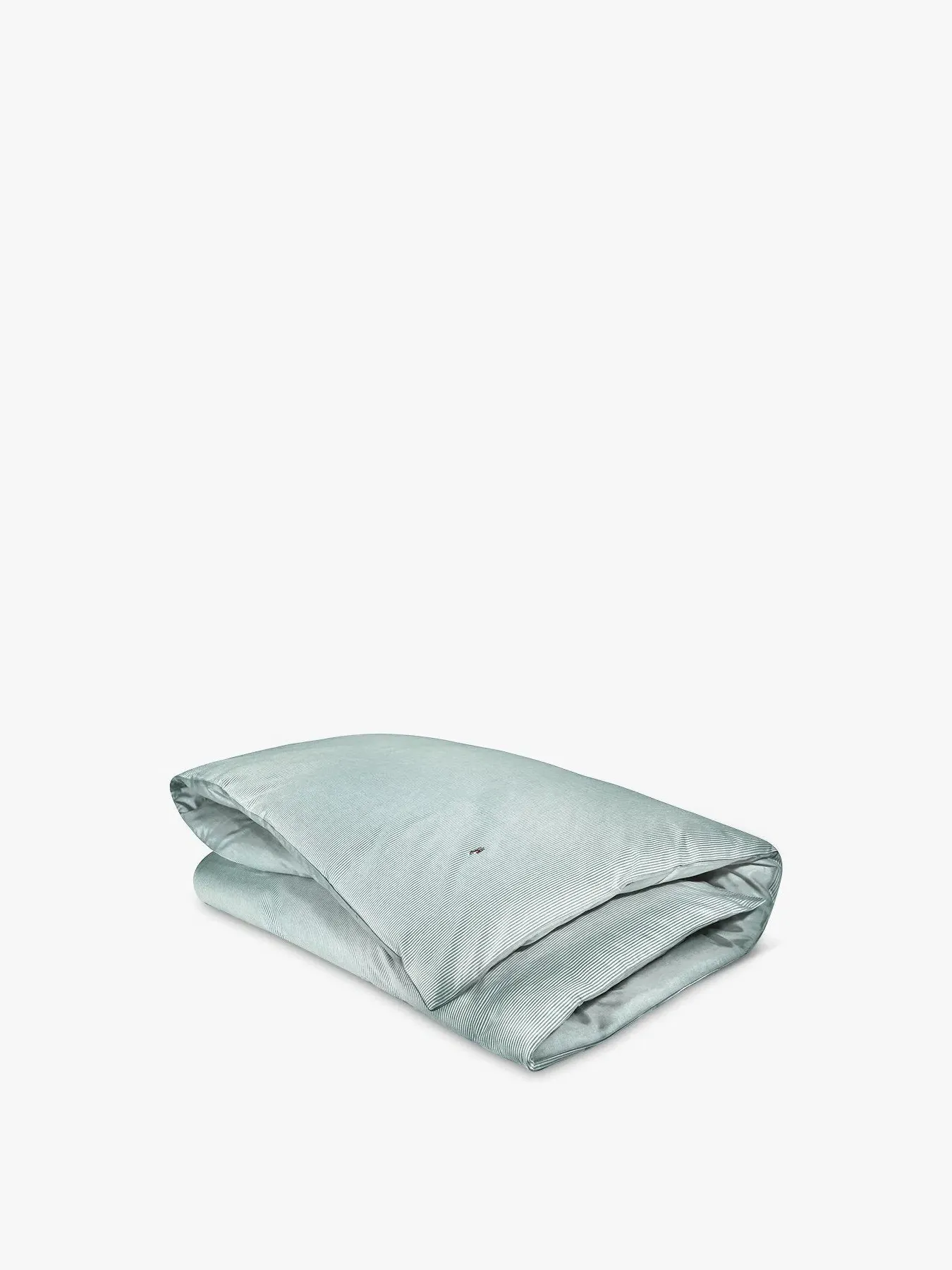 Single Duvet Cover with Stripes - Evergreen, Cotton image