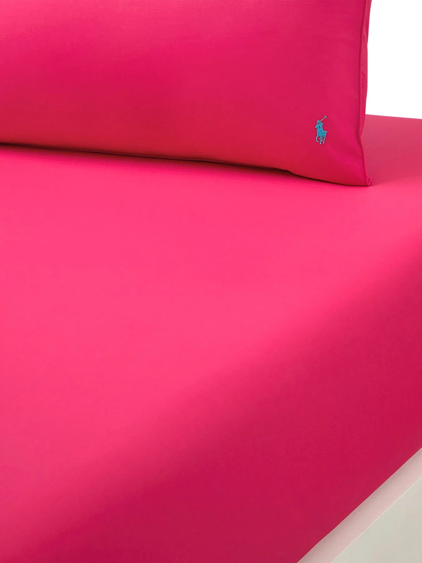 Single Fitted Sheet Polo Player - Pink image
