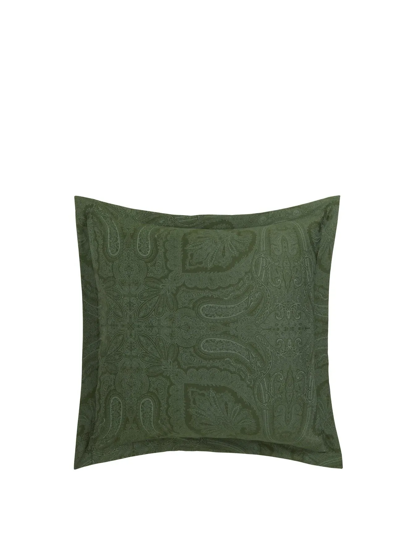 Square Oxford Pillowcase - Dark Green, Linen
