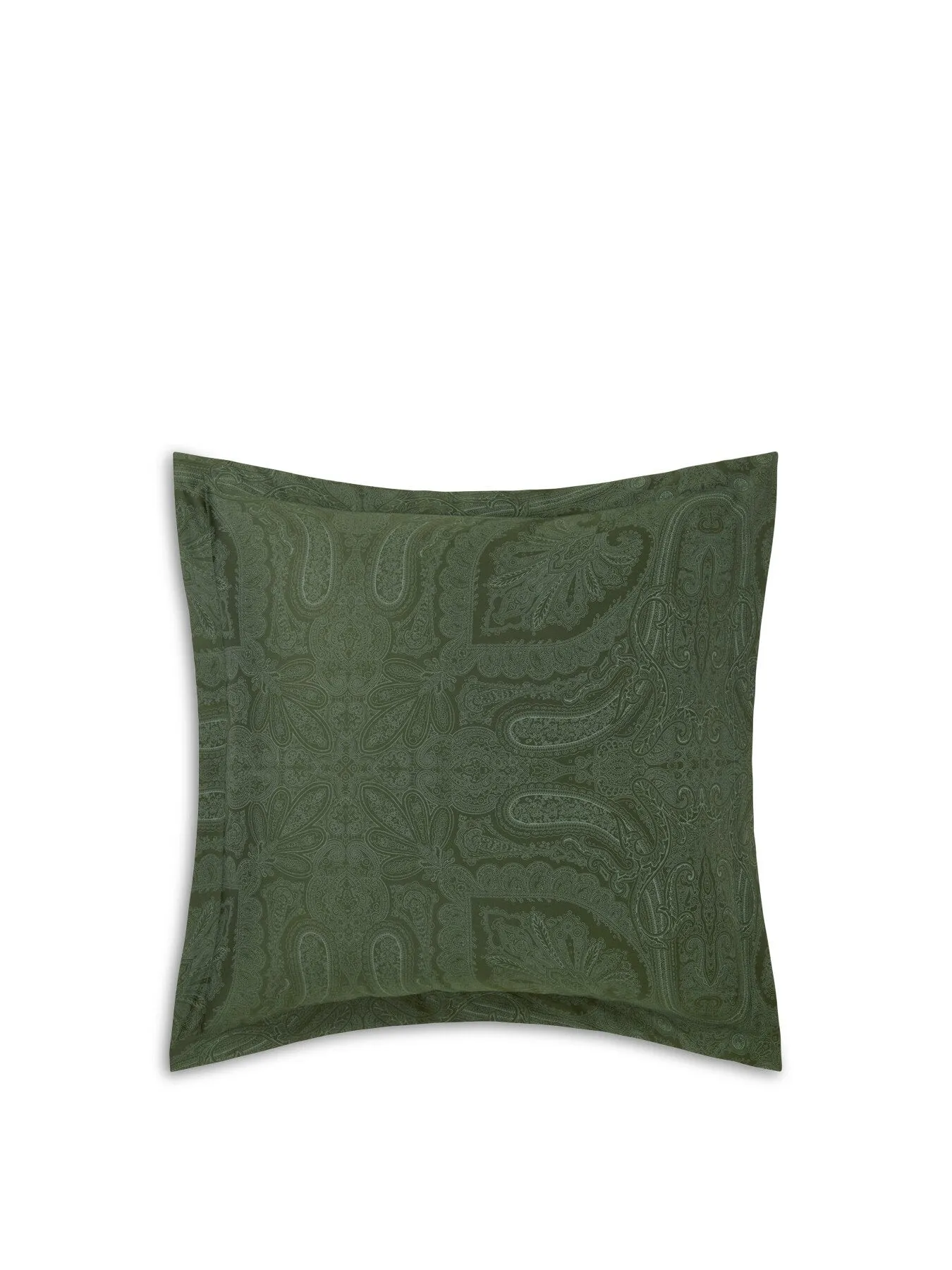 Square Oxford Pillowcase - Dark Green, Linen image