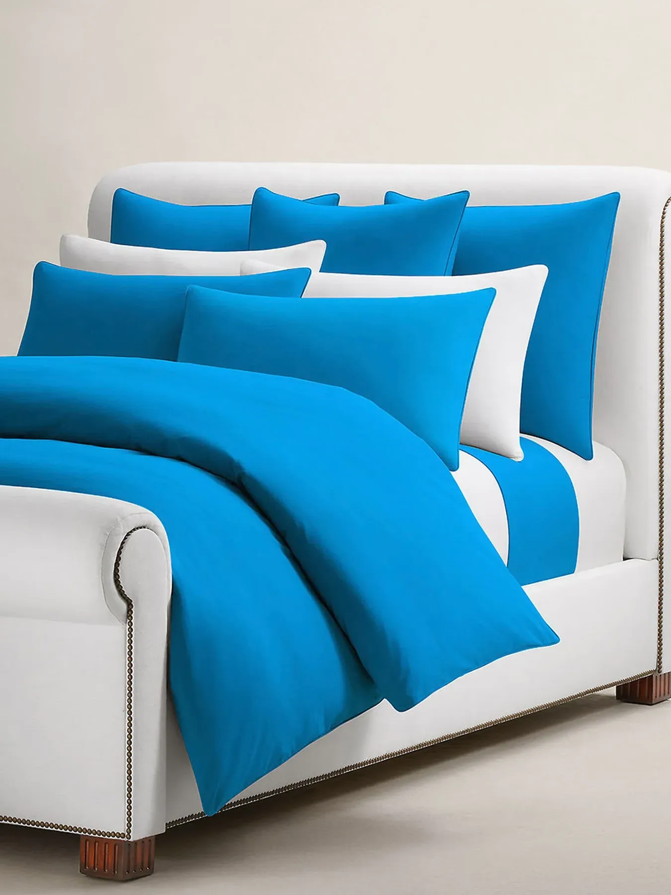 Square Pillowcase Collection - Blue, Cotton