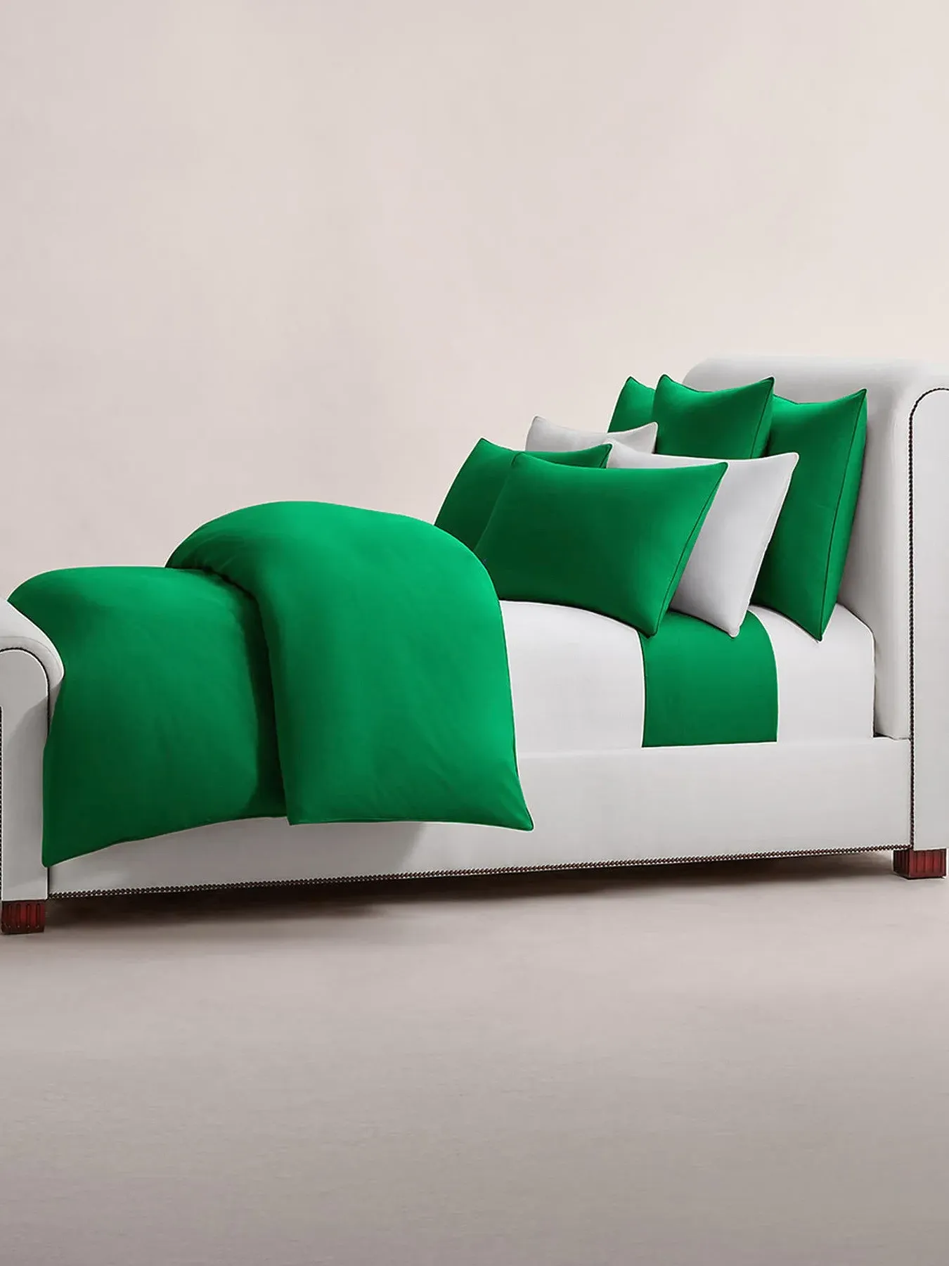 Square Pillowcase Collection - Green, Cotton