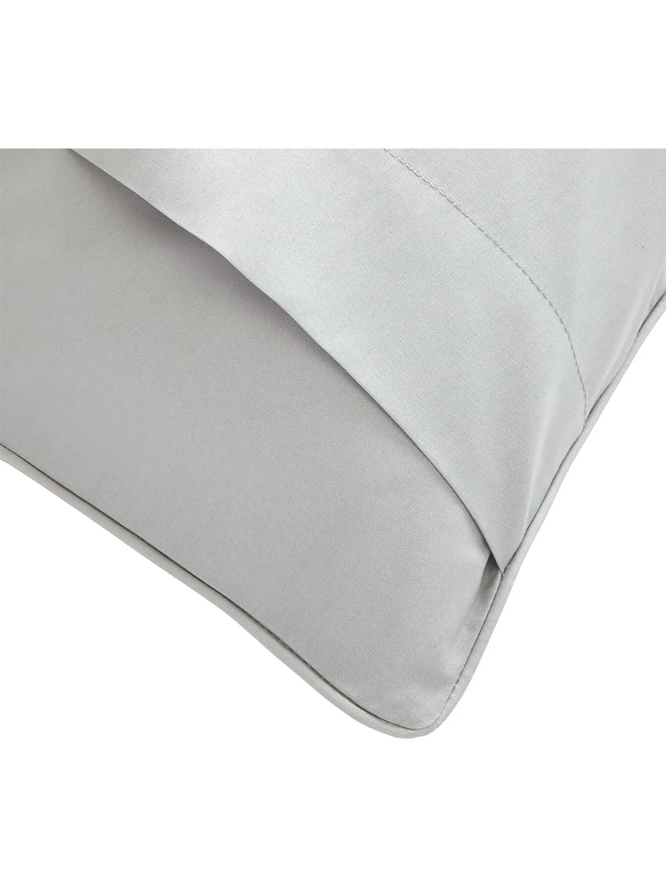Square Pillowcase - Grey, Cotton