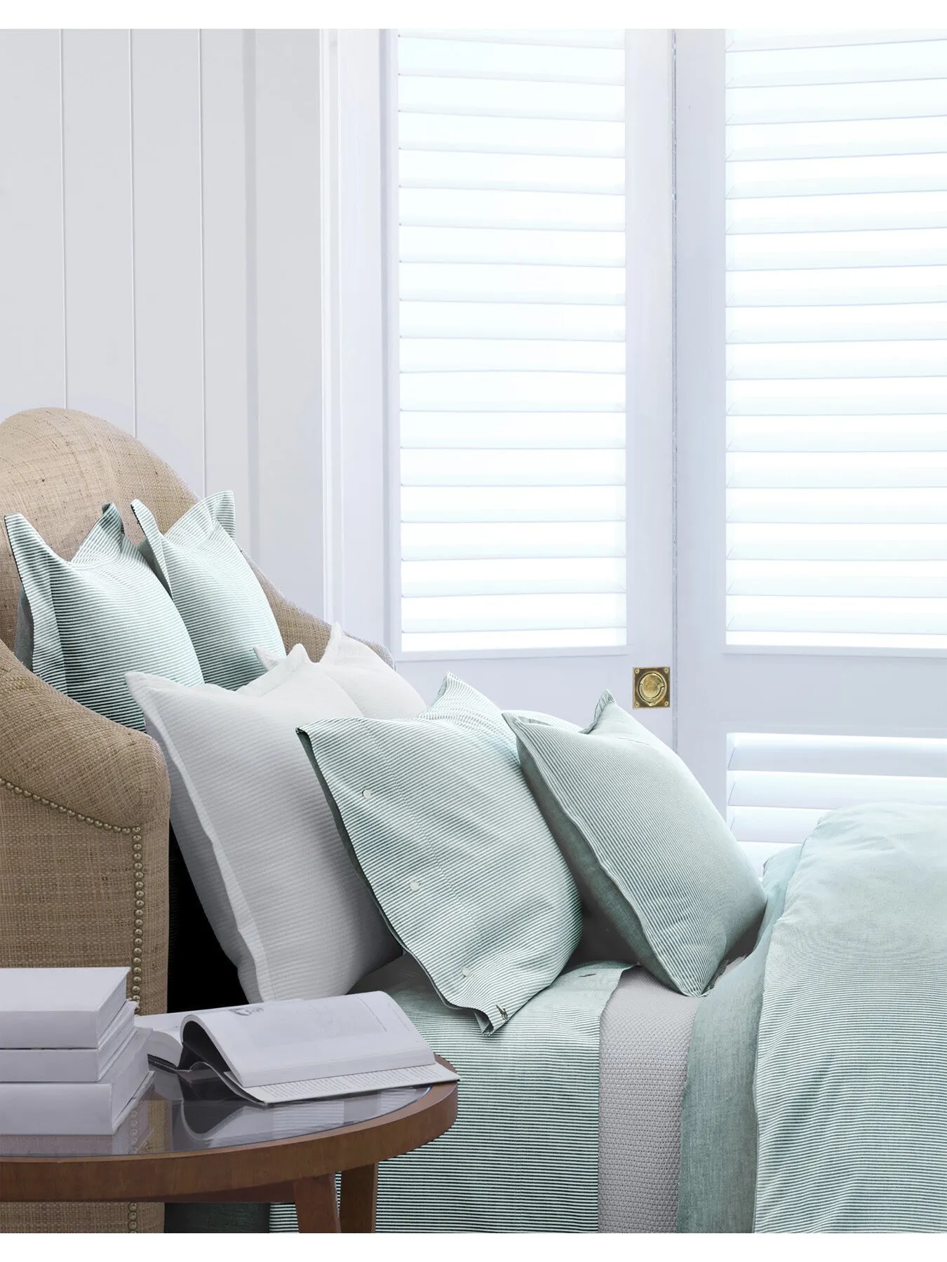 Standard Oxford Pillowcase - Evergreen, Cotton