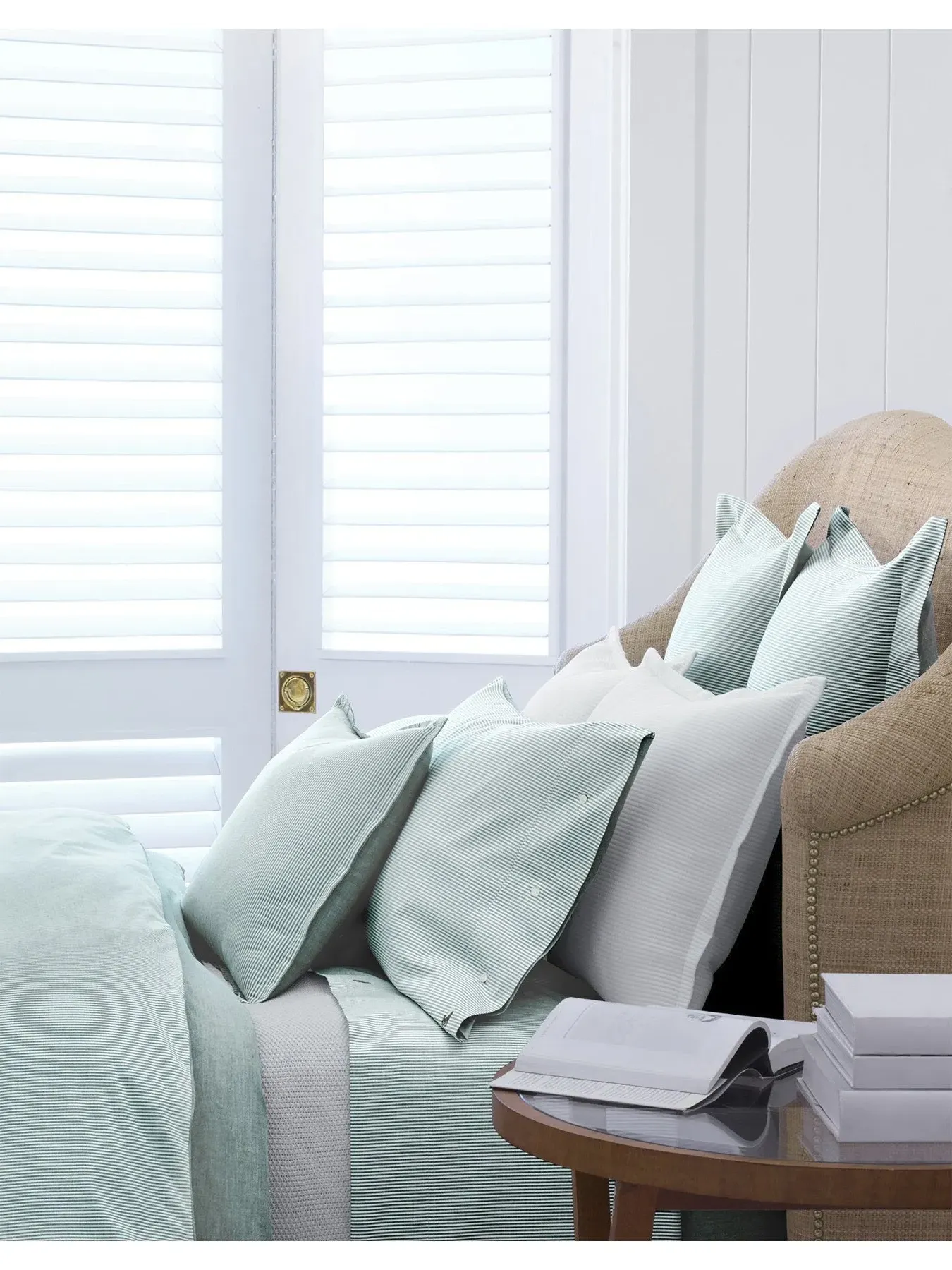 Standard Oxford Pillowcase Pair - Evergreen, Cotton