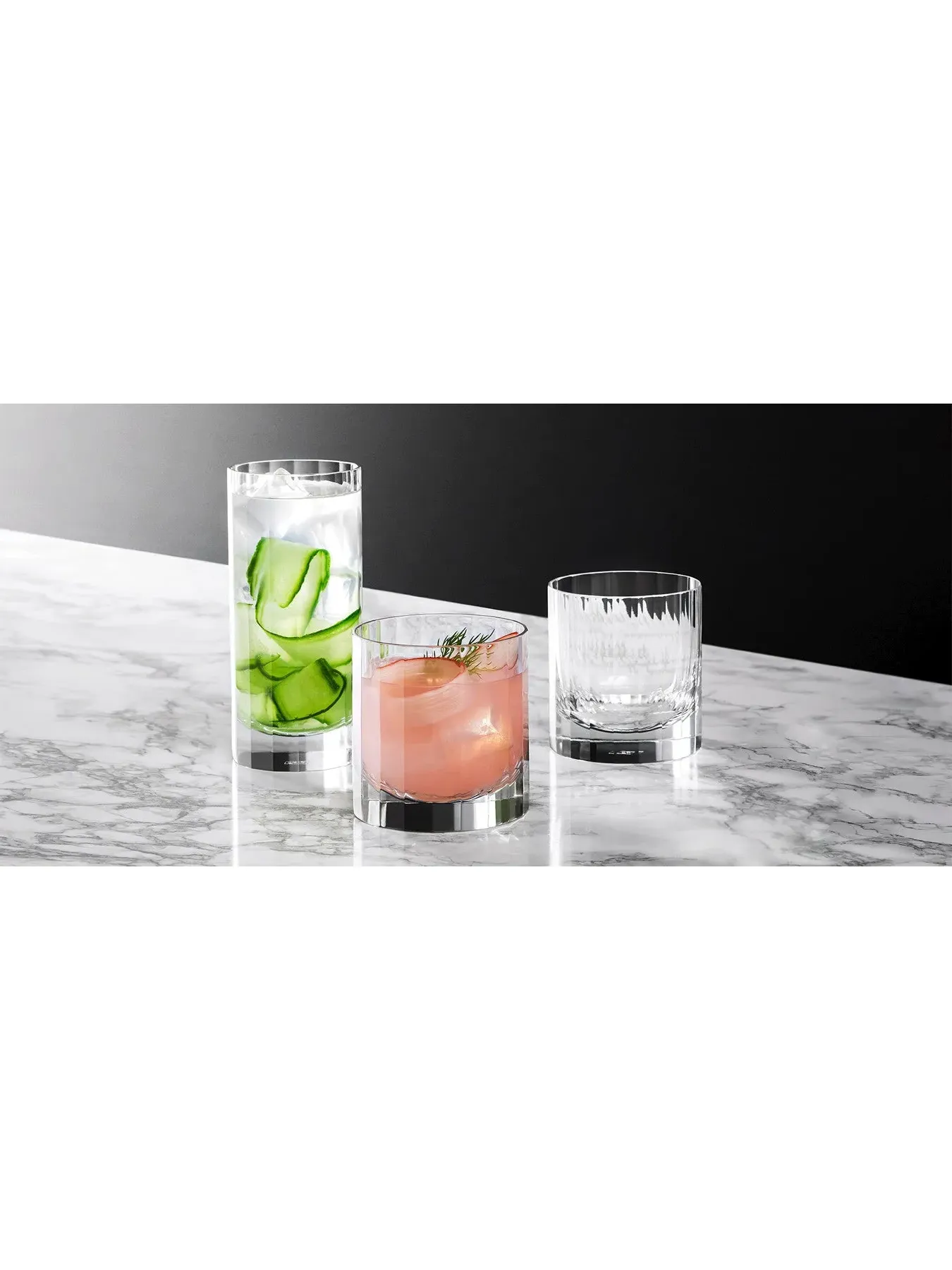 Double Old Fashioned Glass Tumbler - Clear Crystal