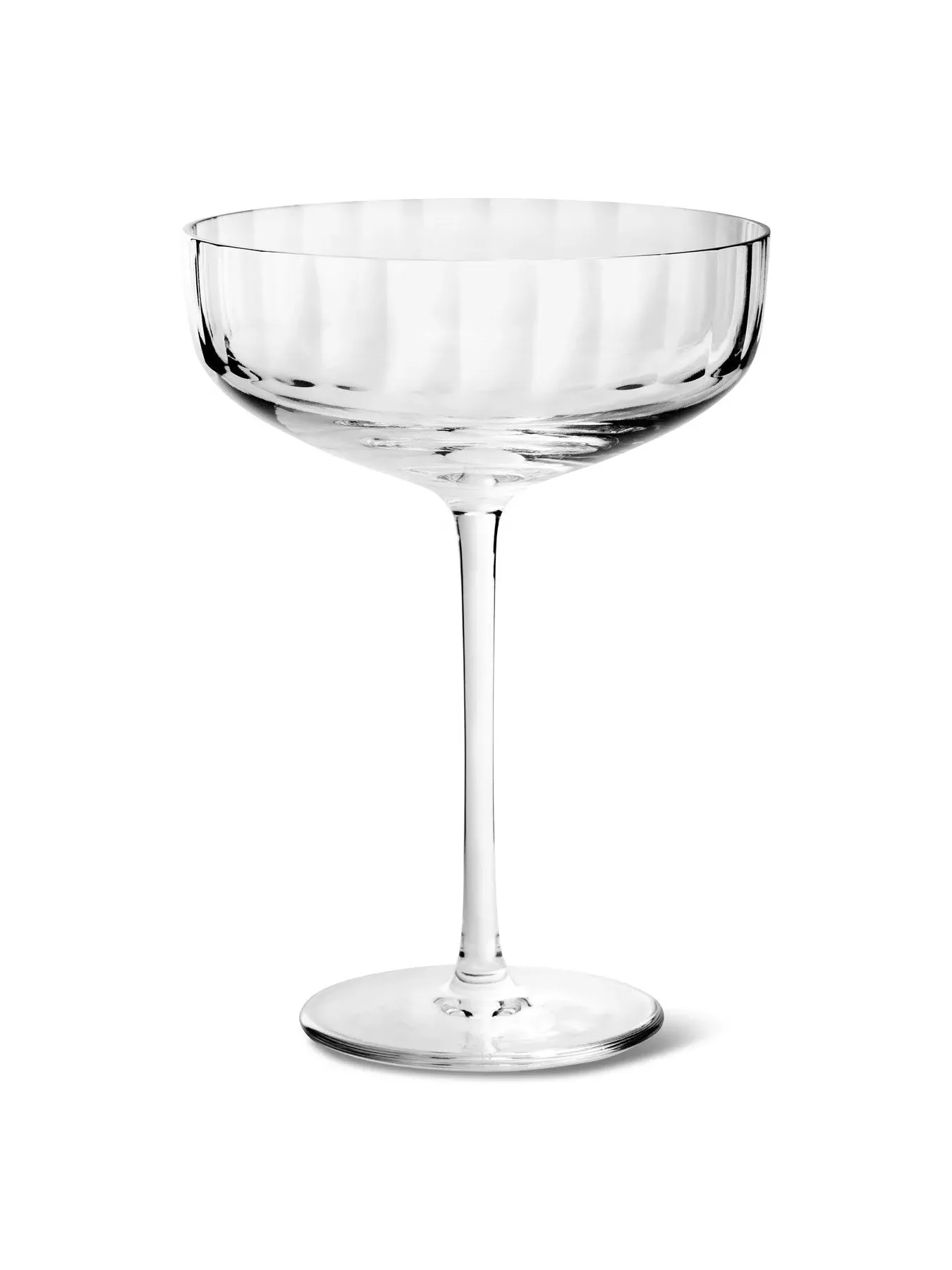Large Fluted Coupe Glass - Clear, Crystal image
