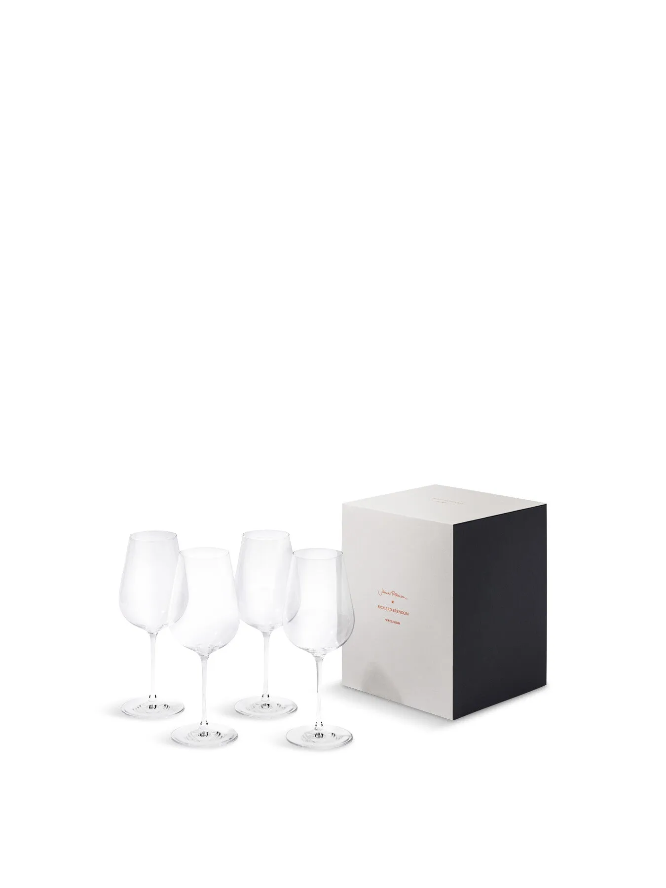 Set of 4 Wine Glasses - Clear, Crystal image