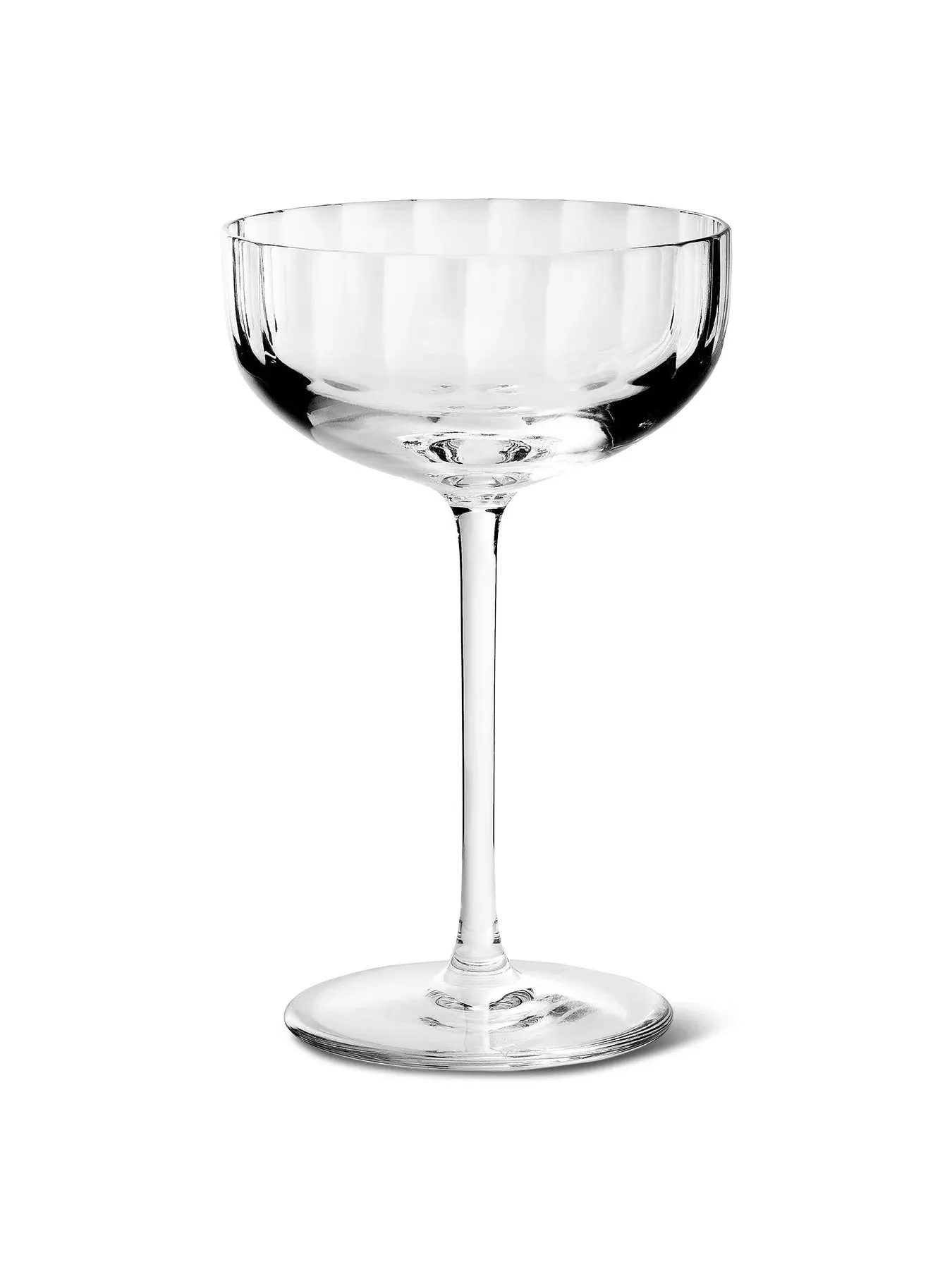 Small Fluted Coupe Glass - Clear, Crystal image