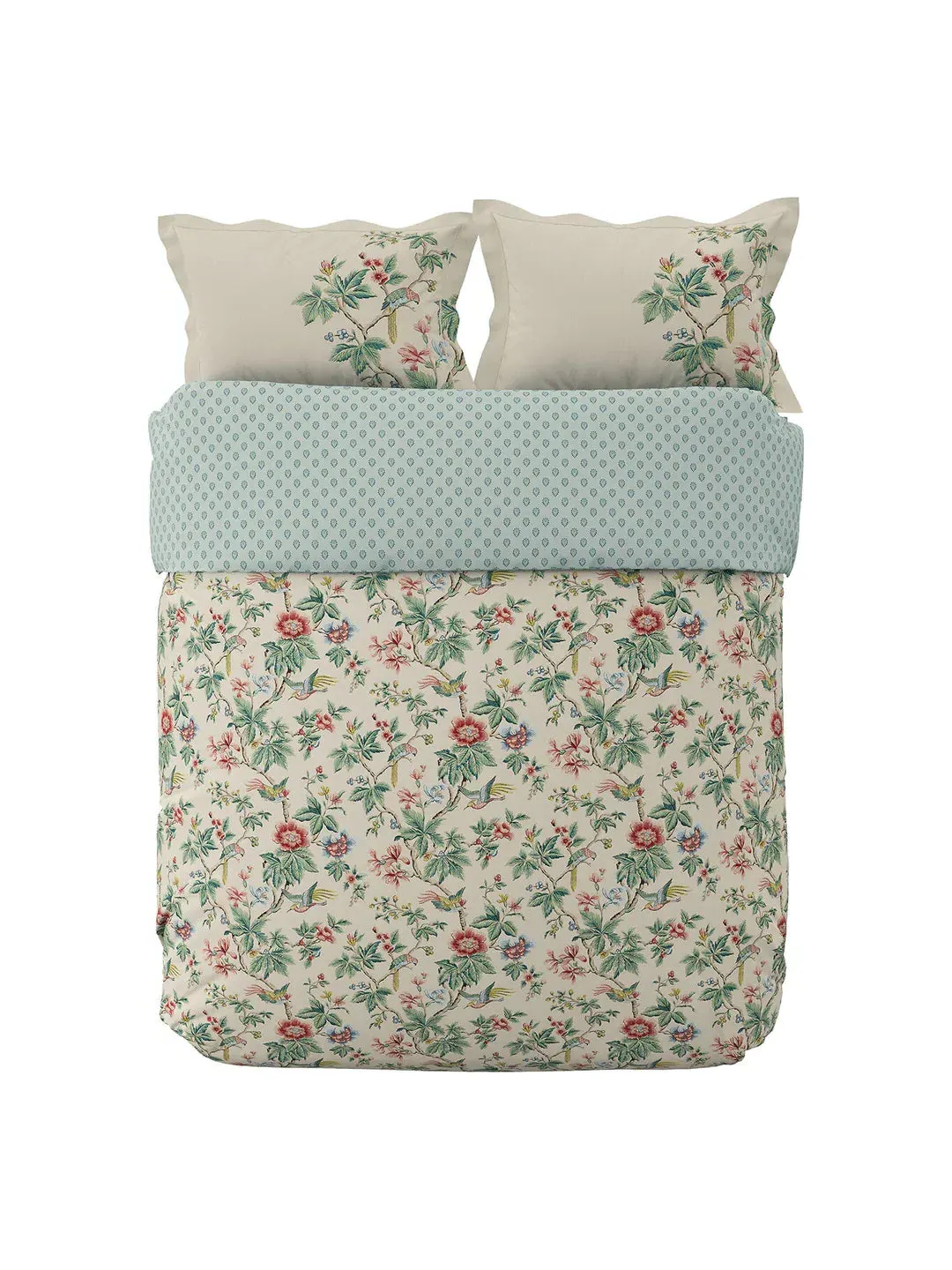 Duvet Cover Set with Pillowcase - Grey, Cotton