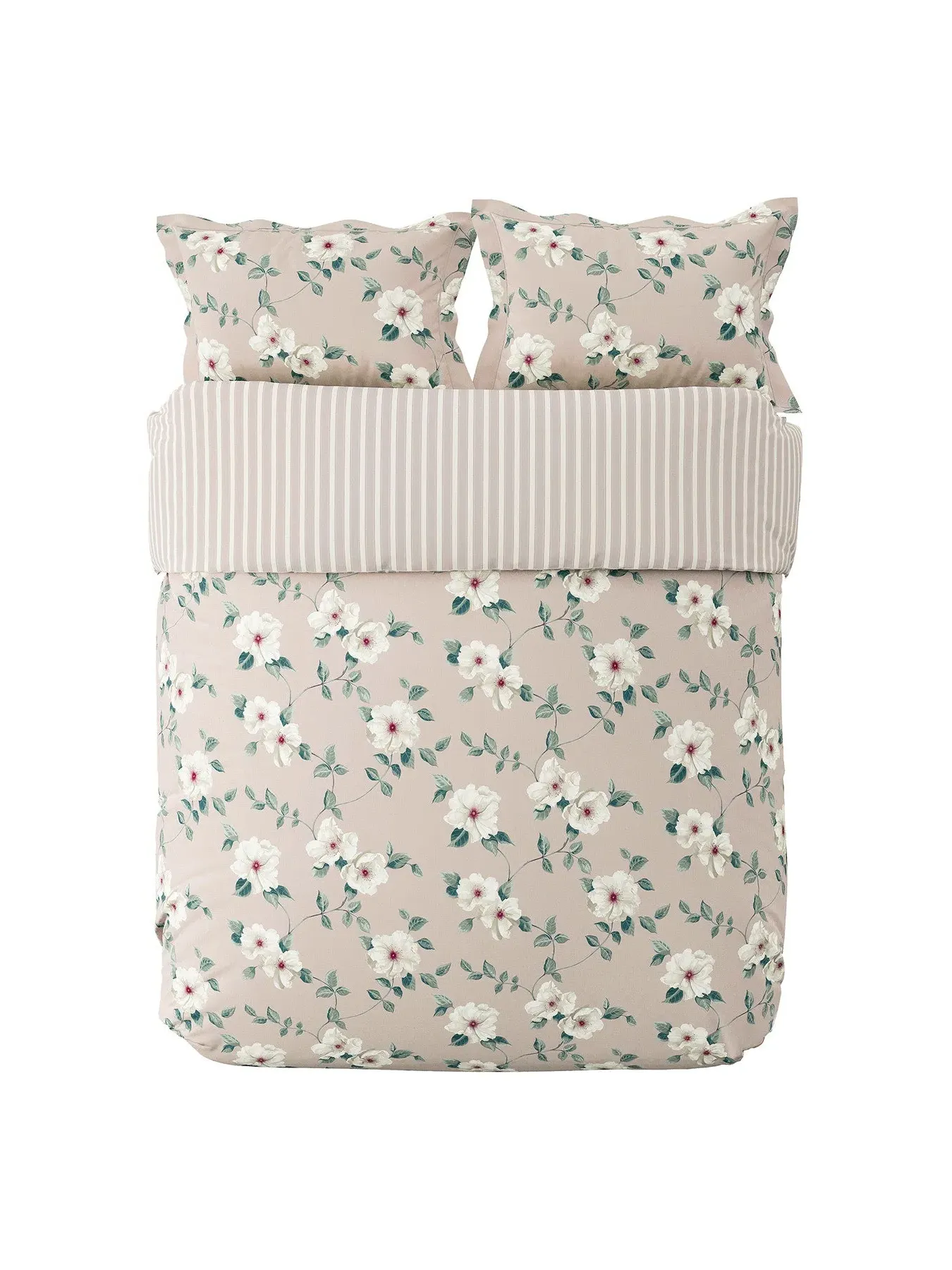 King Duvet Cover Set - Blush, Rose Print