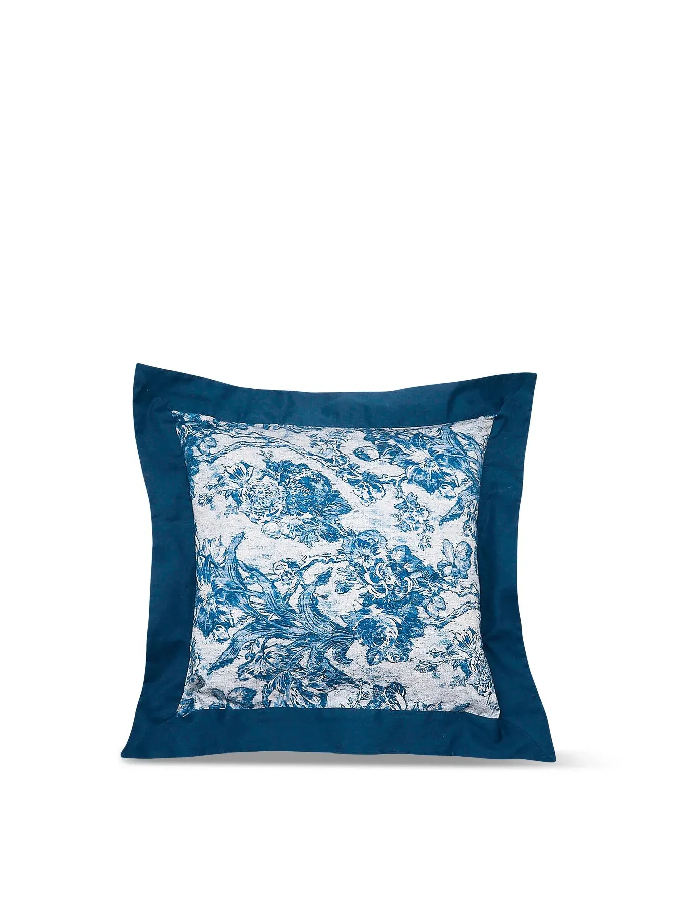 Square Pillowcase Pair Fringed Tulip - Smalt, Cotton image