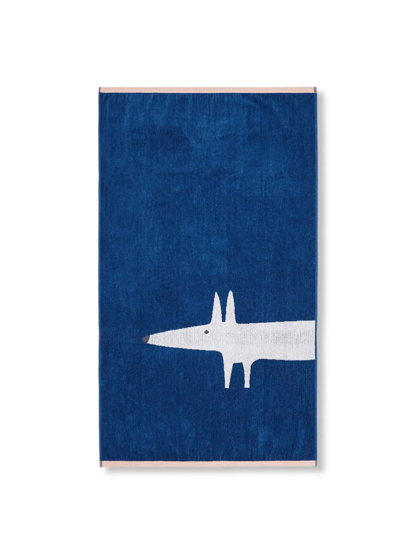 Bath Towel with Fox Design - Pebble