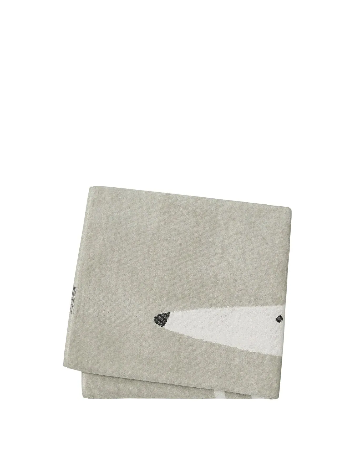 Hand Towel with Fox Design - Pebble