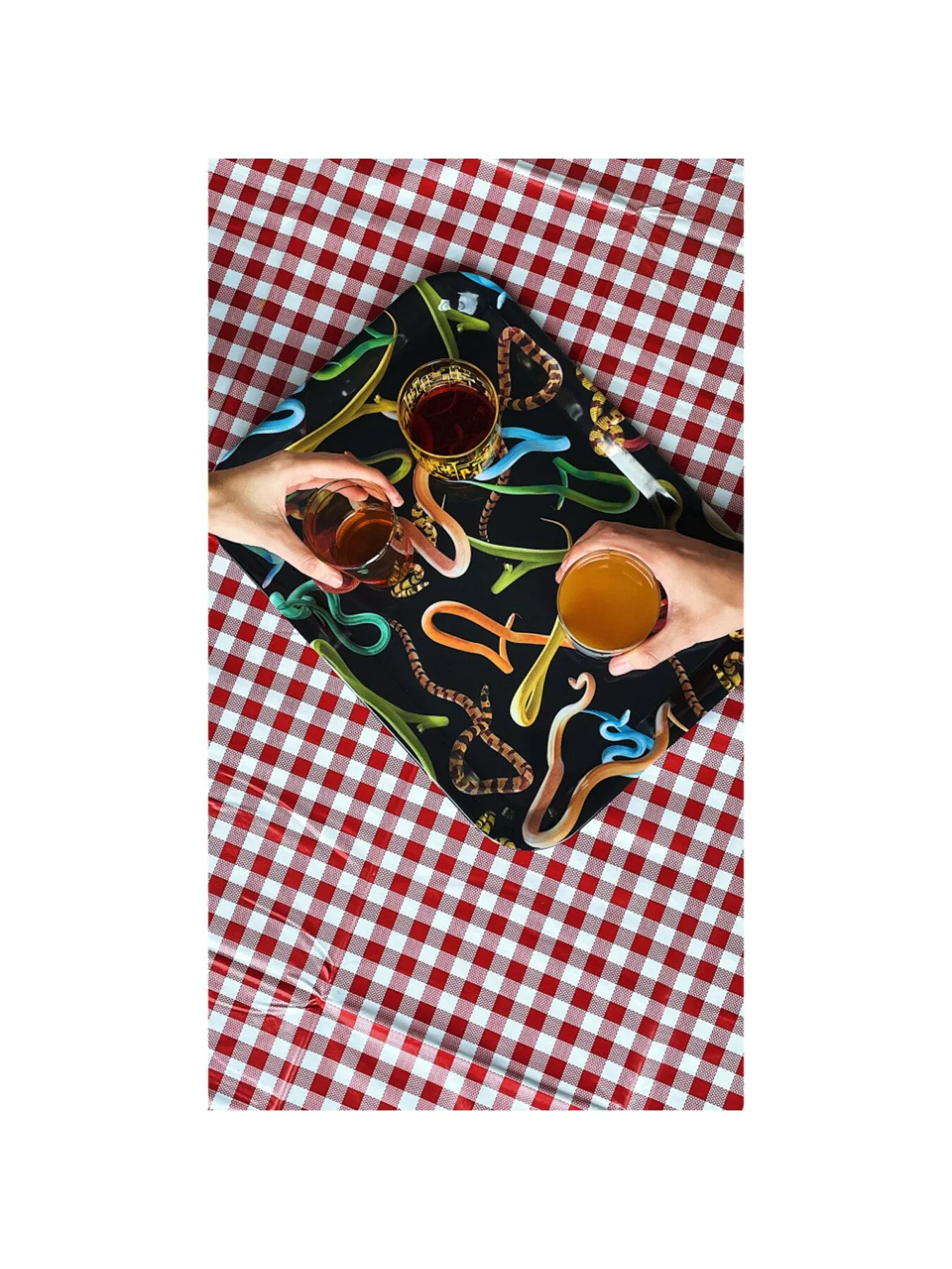 Melamine Serving Tray - Snakes Print