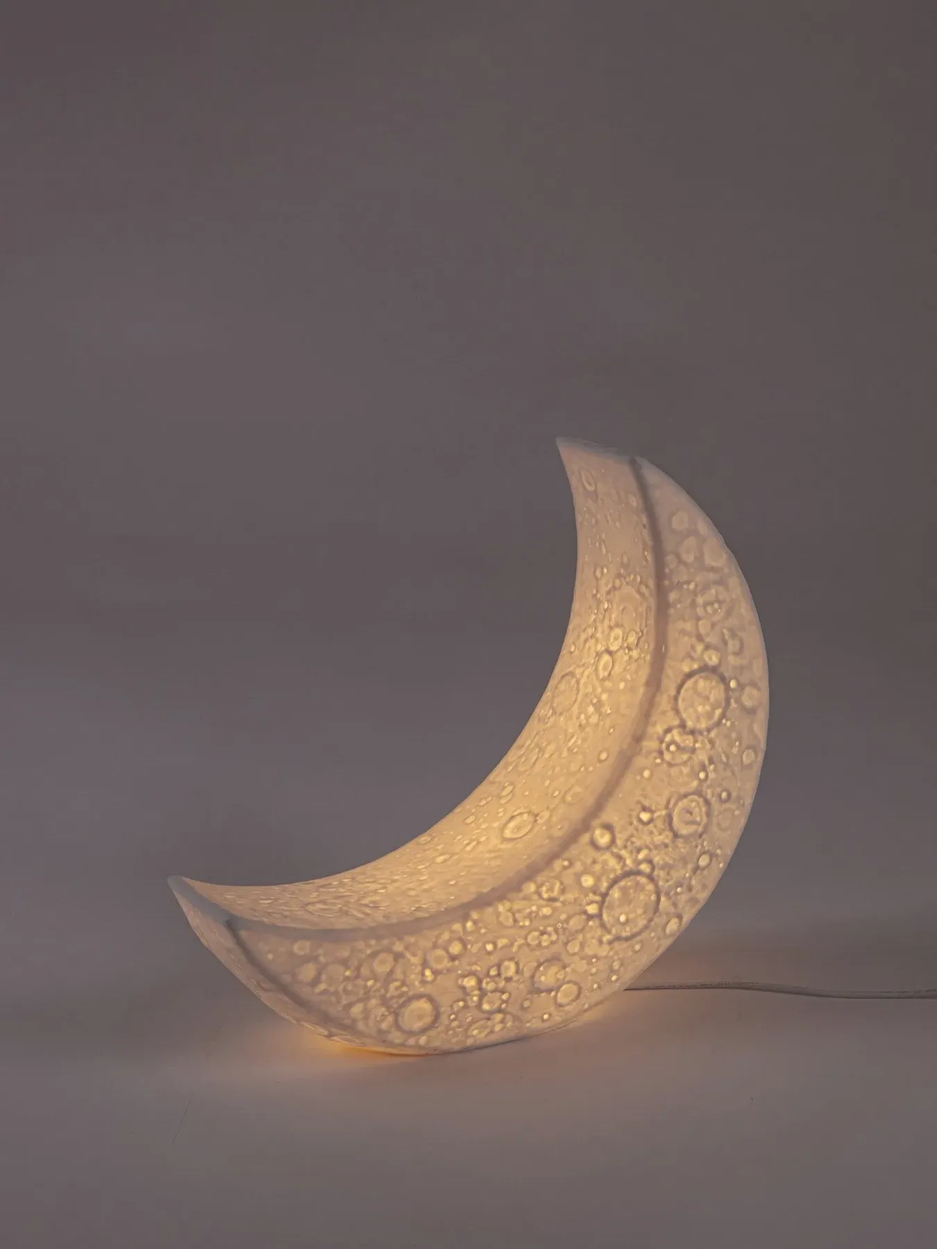 Moon Table Lamp - White, Porcelain