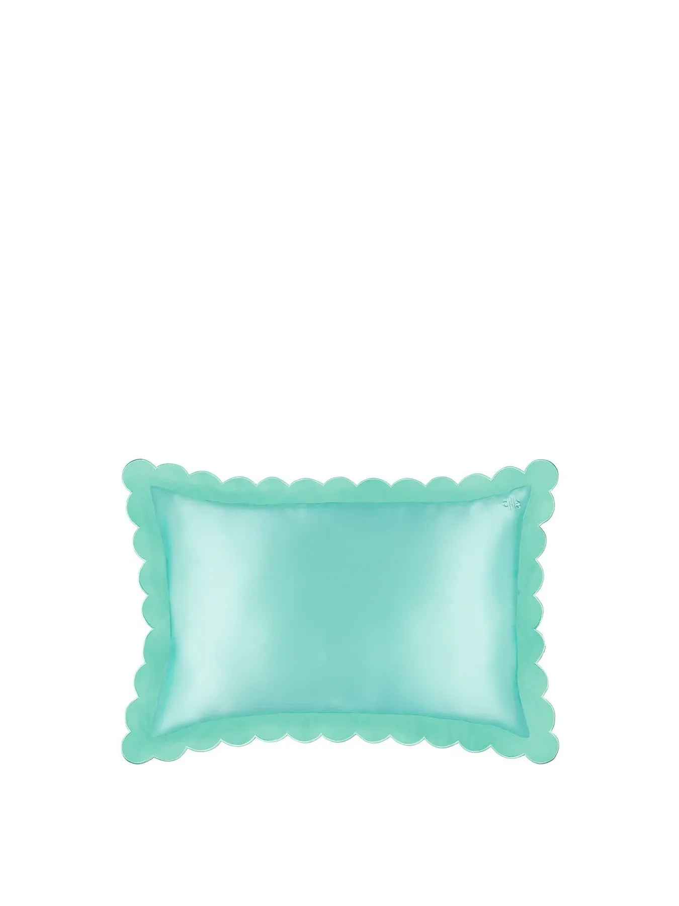 Queen Pillowcase with Scalloped Edge - Turquoise