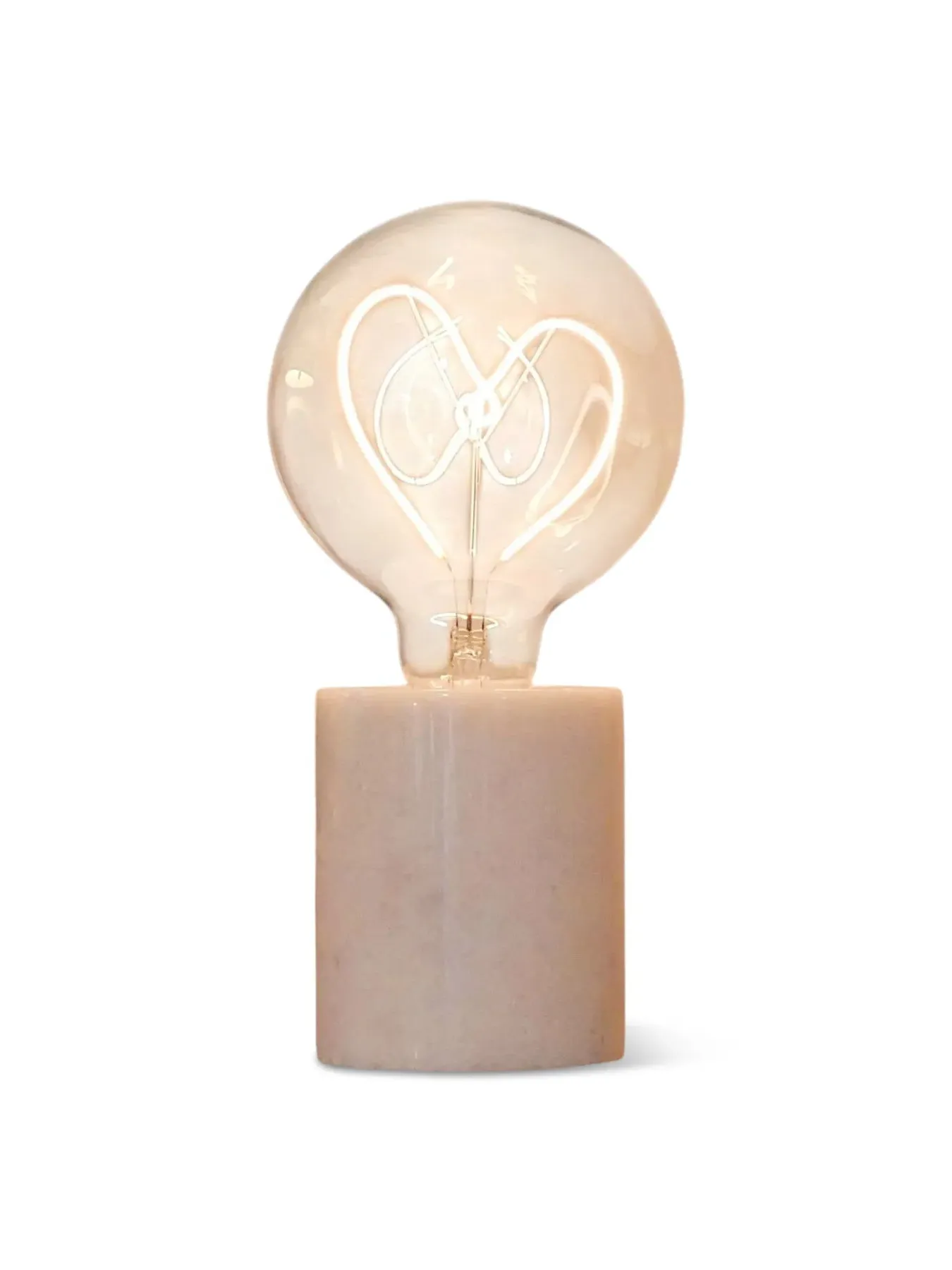 Heart LED Bulb with Filament - White, E27 Screw image