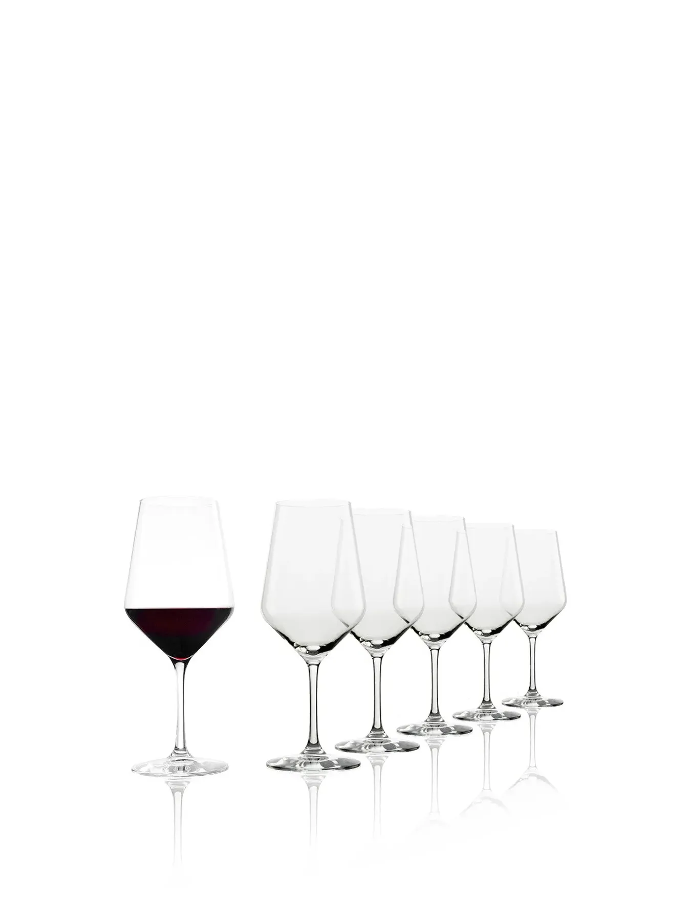 6-Piece Bordeaux Wine Glasses - Clear, Crystal image