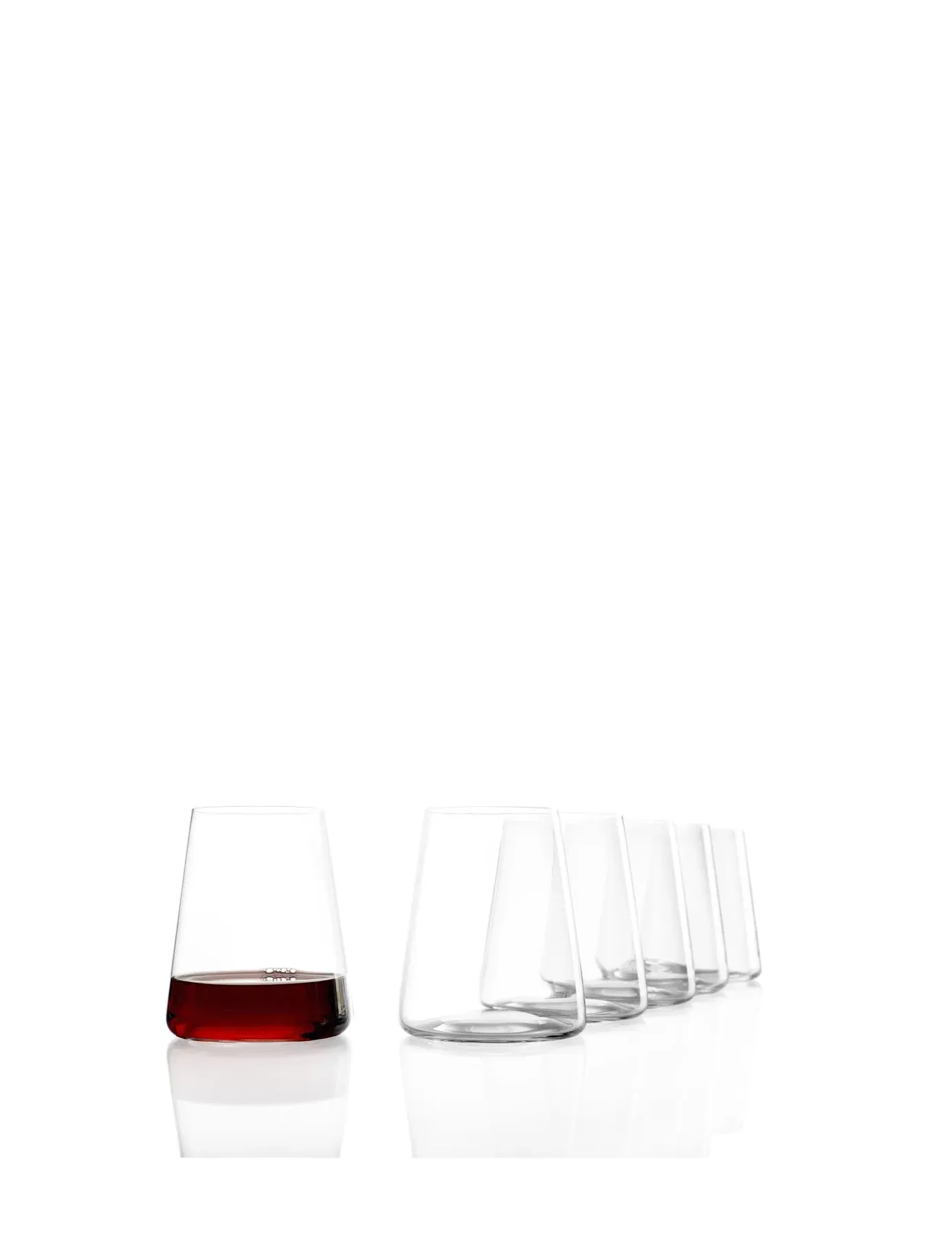6-Piece Stemless Wine Glass Set - Clear, Glass
