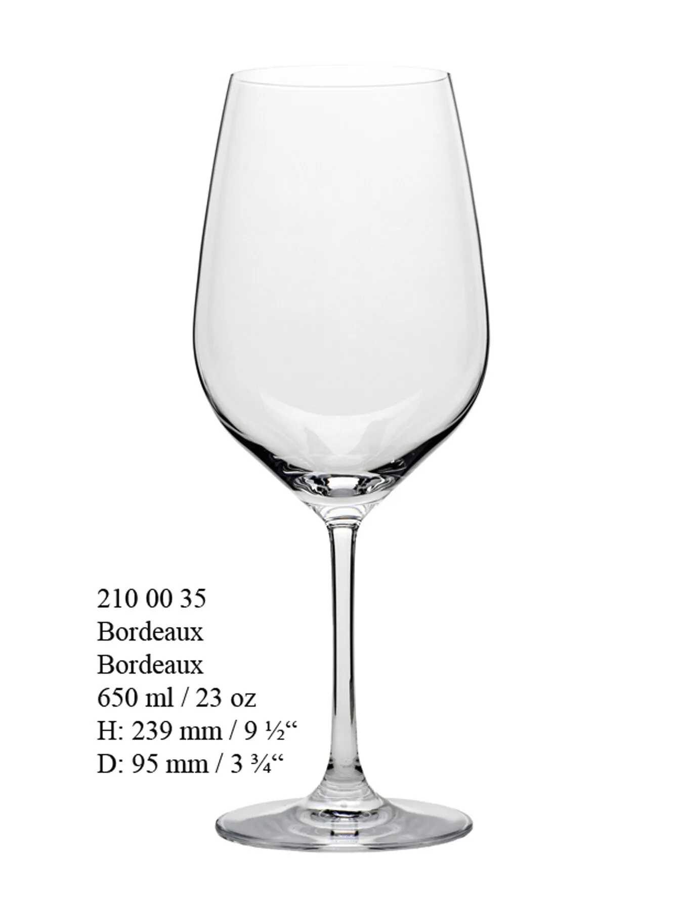 Bordeaux Wine Glasses Set of 4 - Clear, Crystal