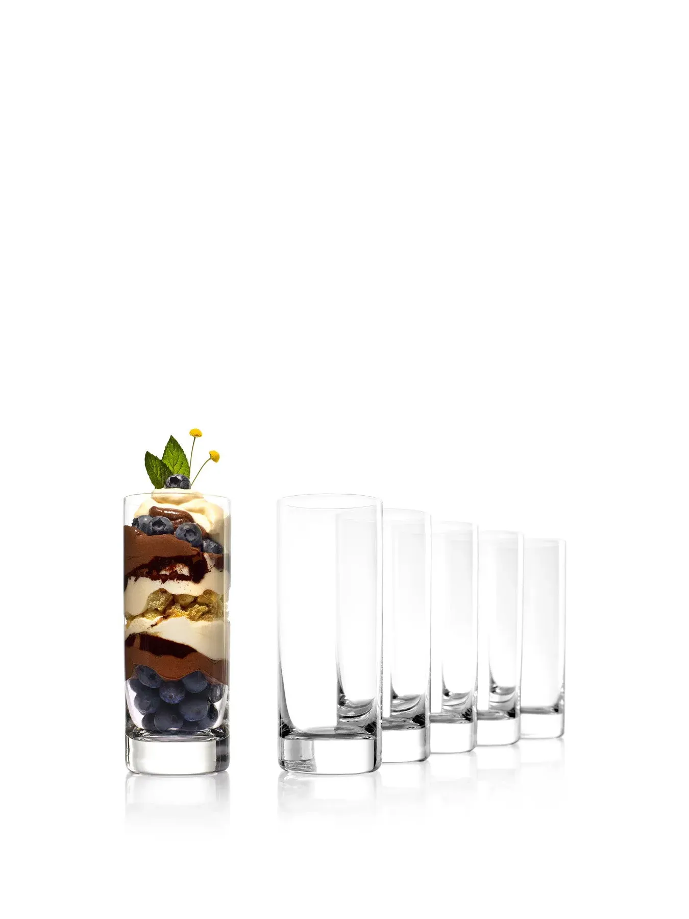 Long Drink Glasses Set of 6 - Clear, Glass
