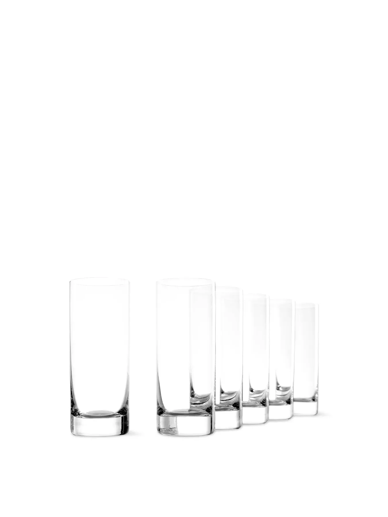 Long Drink Glasses Set of 6 - Clear, Glass image