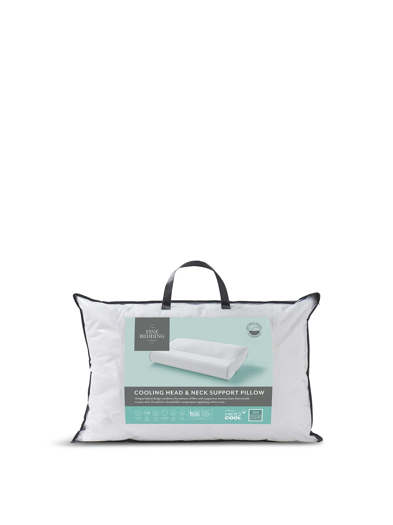 Memory Foam Pillow with Cooling - White image