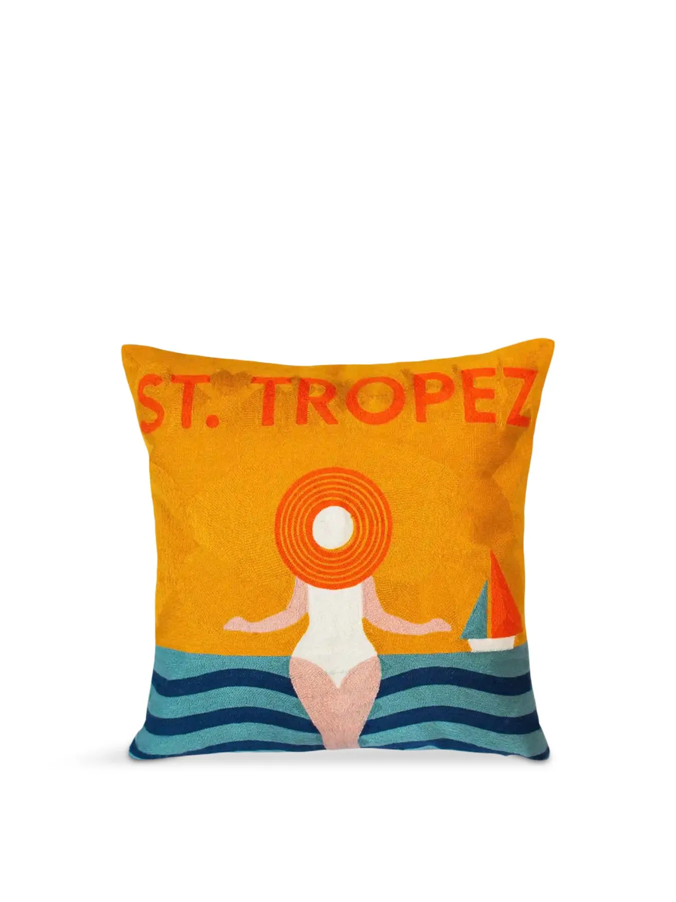 Square Cushion with Needlepoint Design image