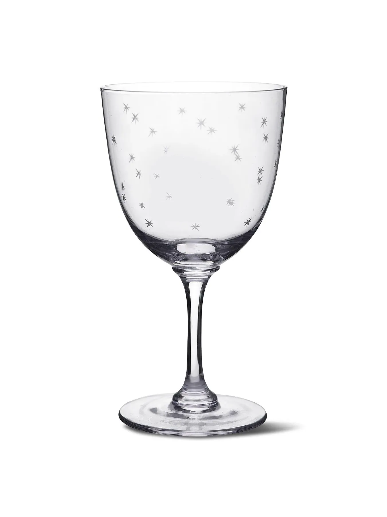 Wine Glasses with Star Engraving - Crystal image