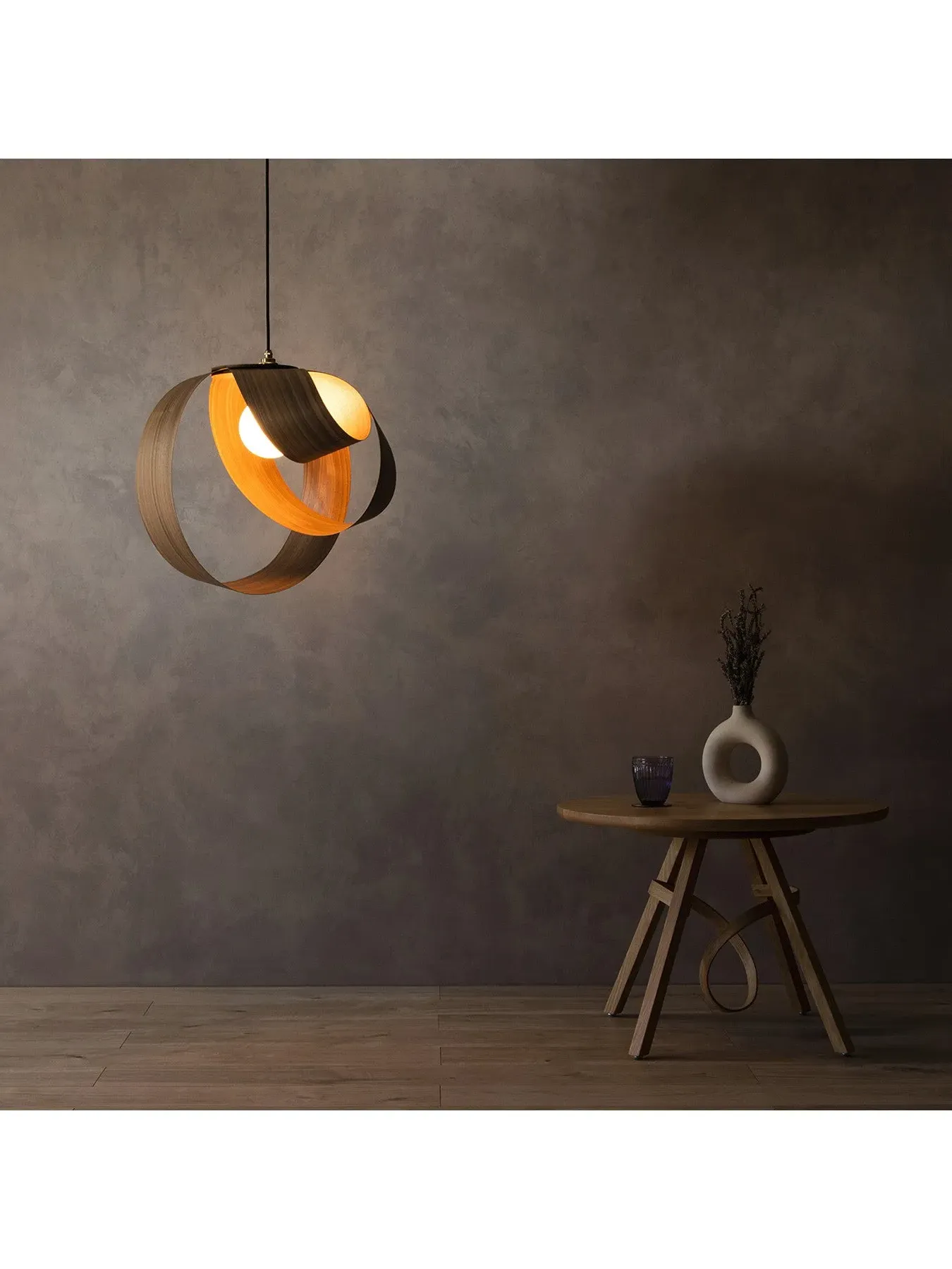 Large Pendant Light - Walnut, Wood