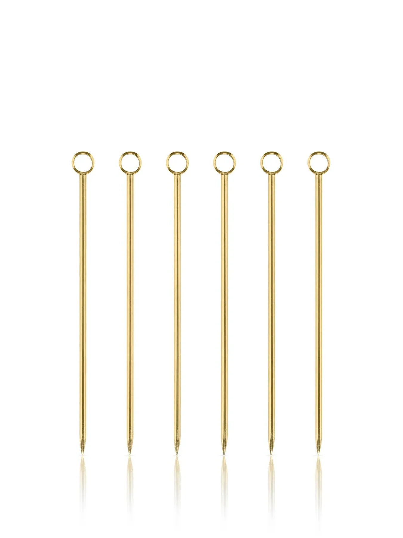 6-Piece Cocktail Sticks Set - Gold