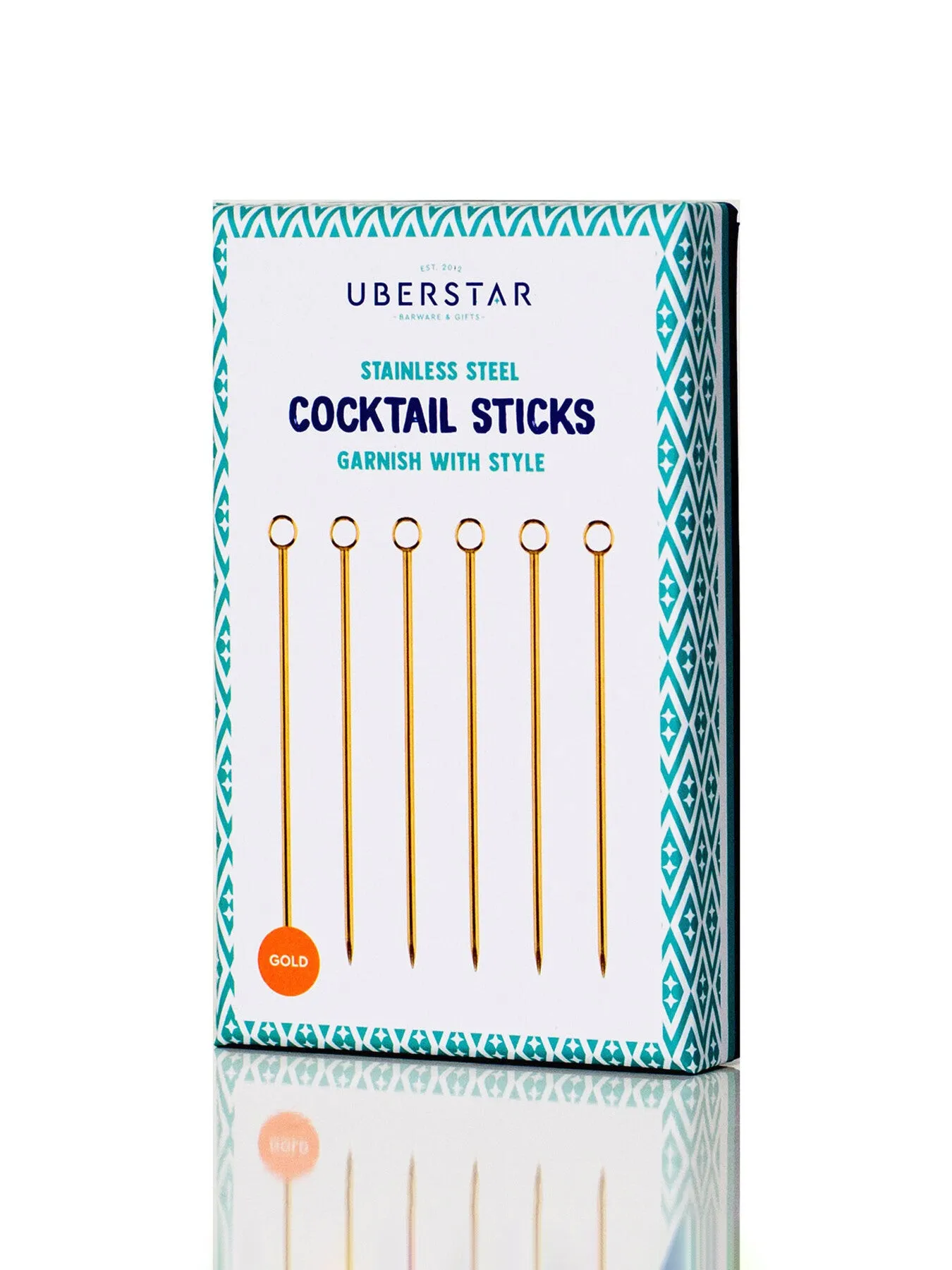 6-Piece Cocktail Sticks Set - Gold