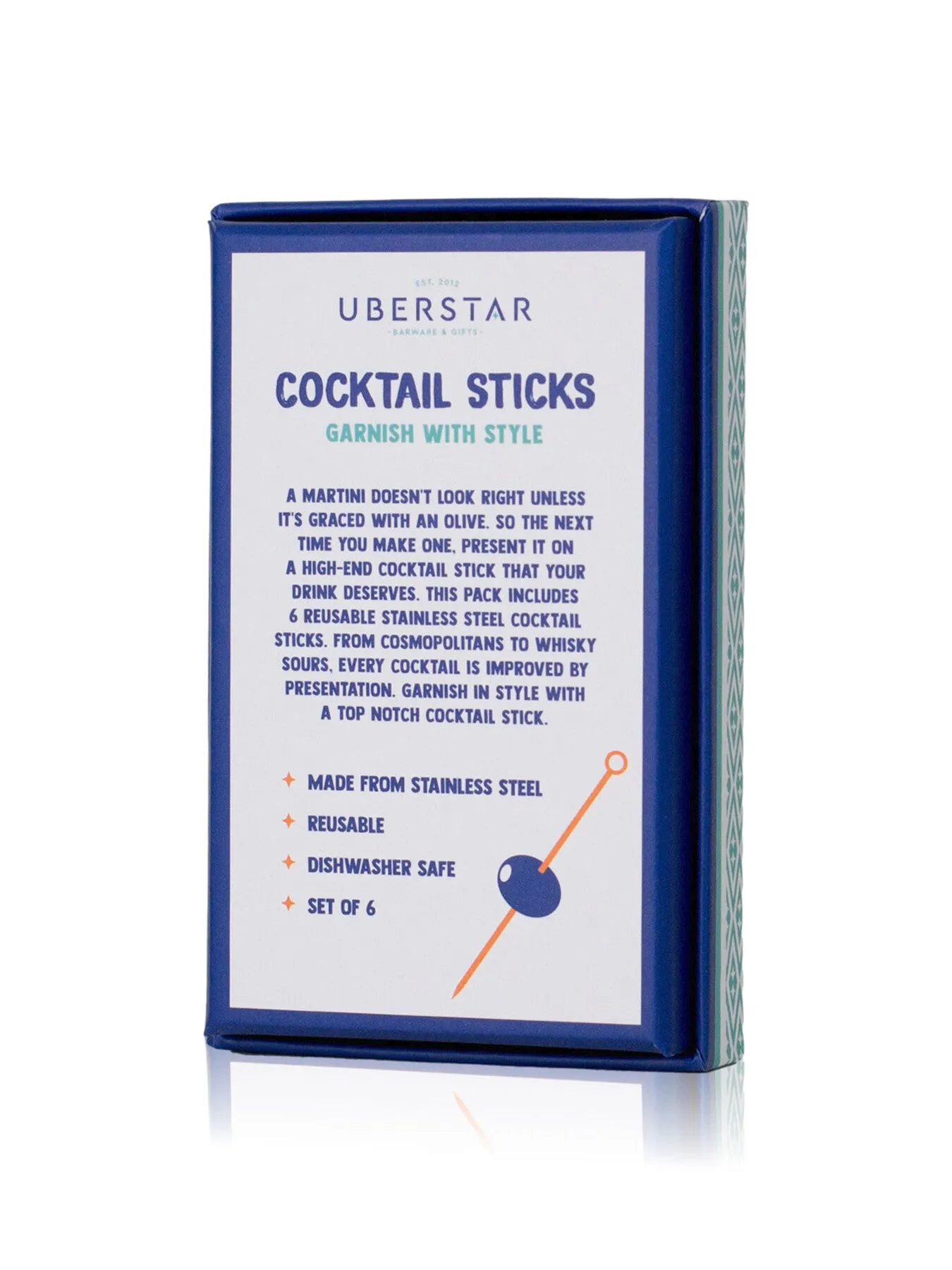 6-Piece Cocktail Sticks Set - Gold