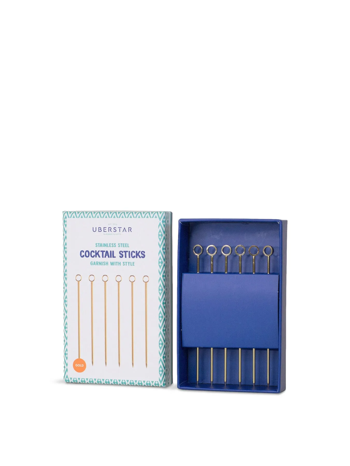 6-Piece Cocktail Sticks Set - Gold image
