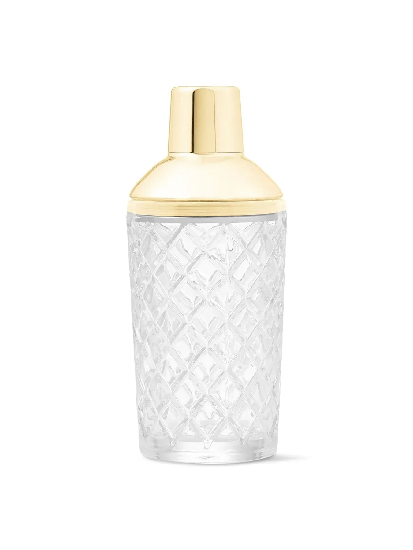 600ml Cocktail Shaker with Strainer - Gold, Glass image