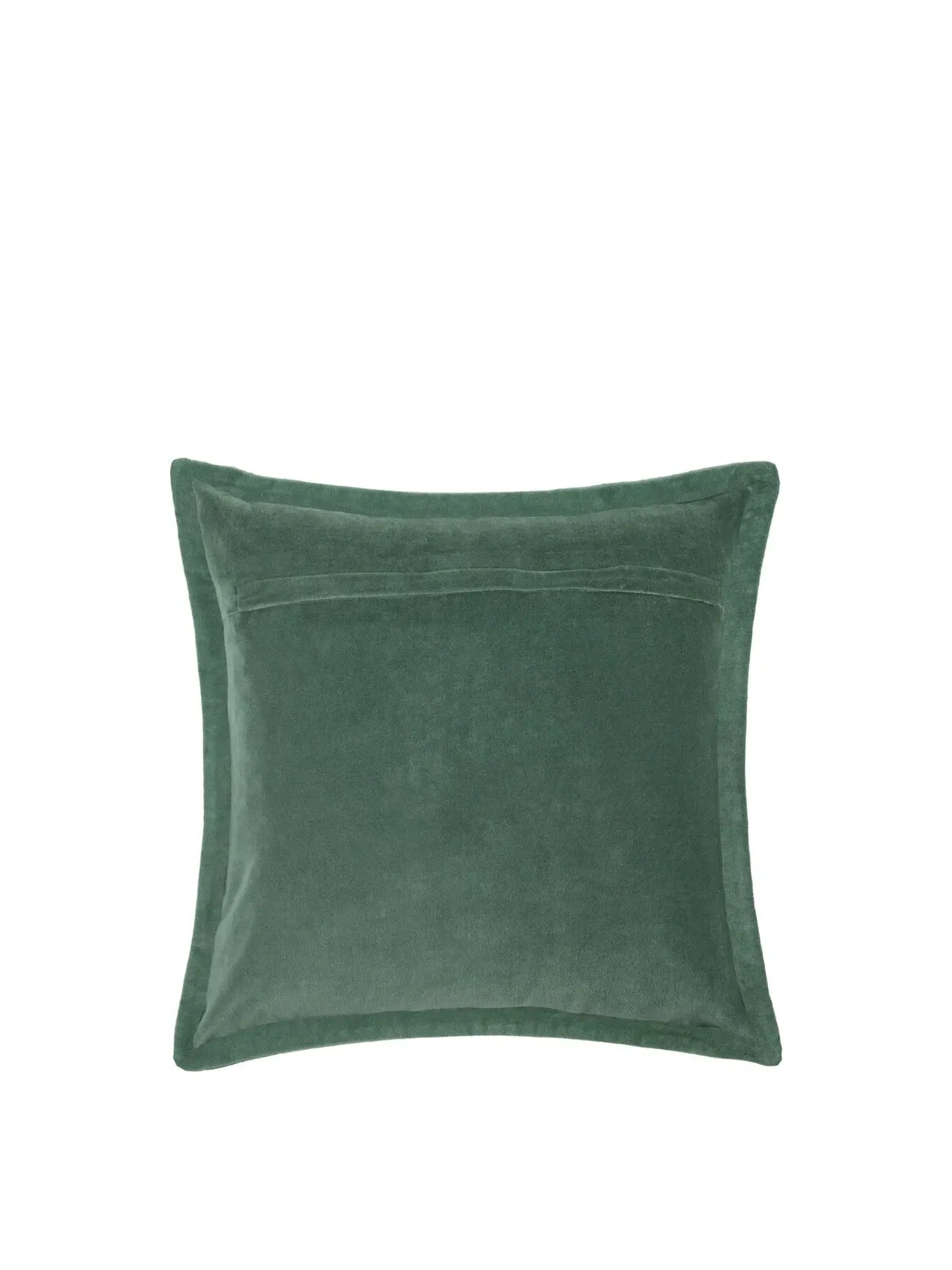 Square Cushion with Embroidery - Aqua, Velvet