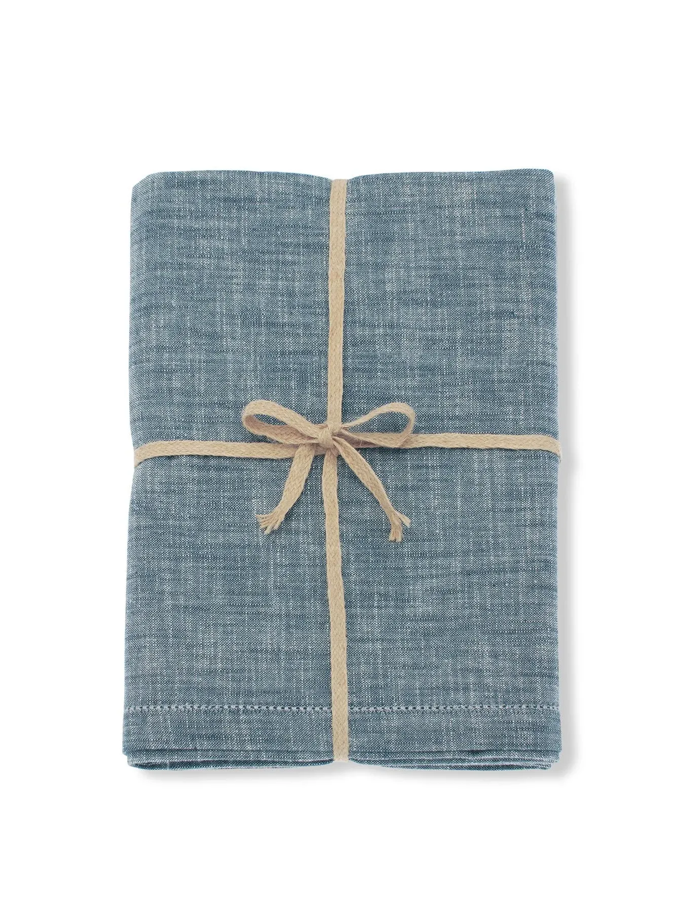 230cm Tablecloth with Border - Blue, Cotton image