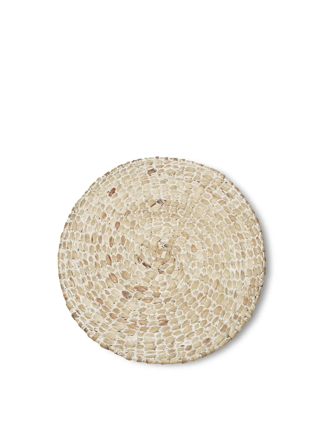 Circular Placemat - White, Water Hyacinth image
