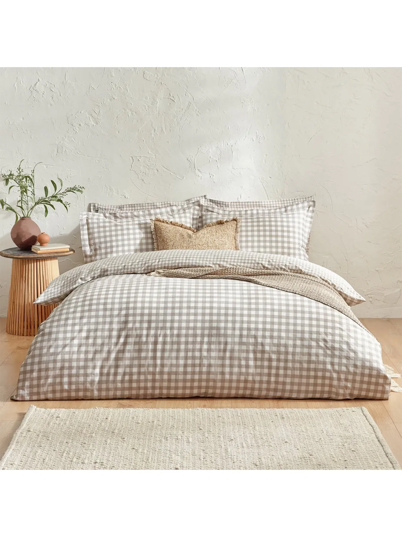 Double Duvet Cover Set - Natural