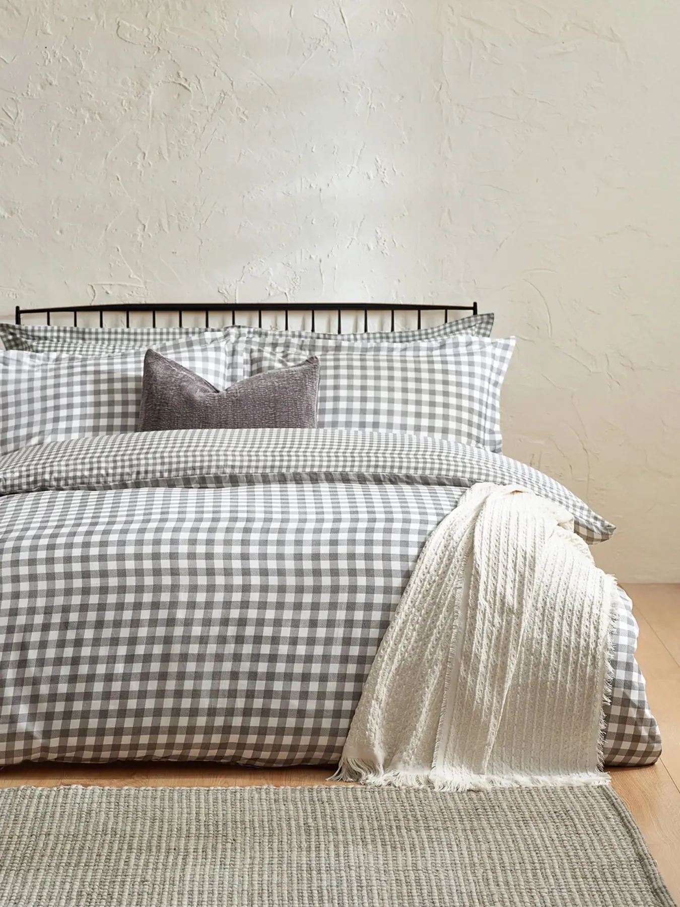 King Duvet Cover Set - Grey